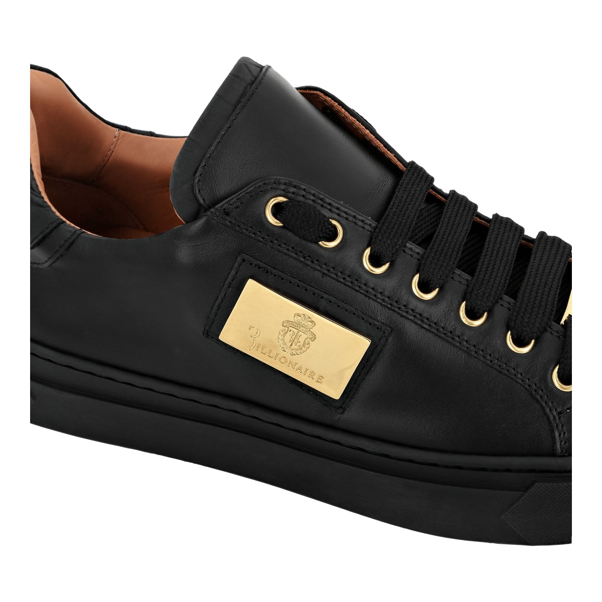 Croco Printed Nappa Leather Lo-Top Sneakers