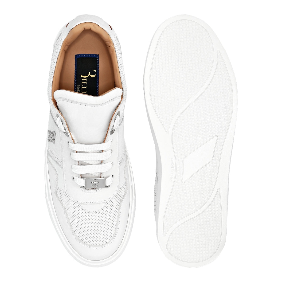 Nubuck Croco Printed Lo-Top Sneakers