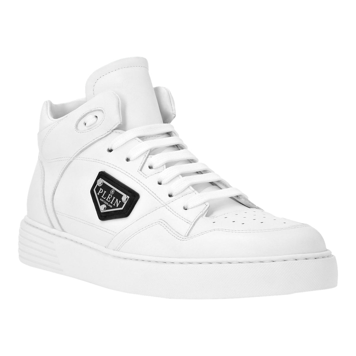 Nappa Leather Mid Top Sneakers