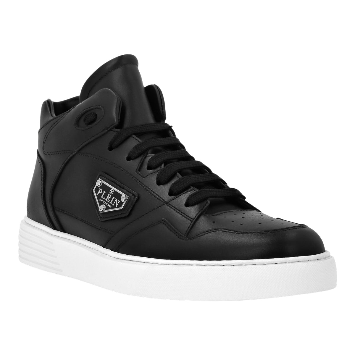 Nappa Leather Mid Top Sneakers