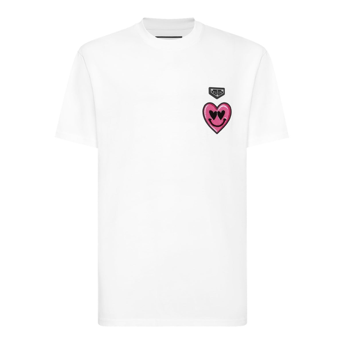 Round Neck T-Shirt Smile Patch