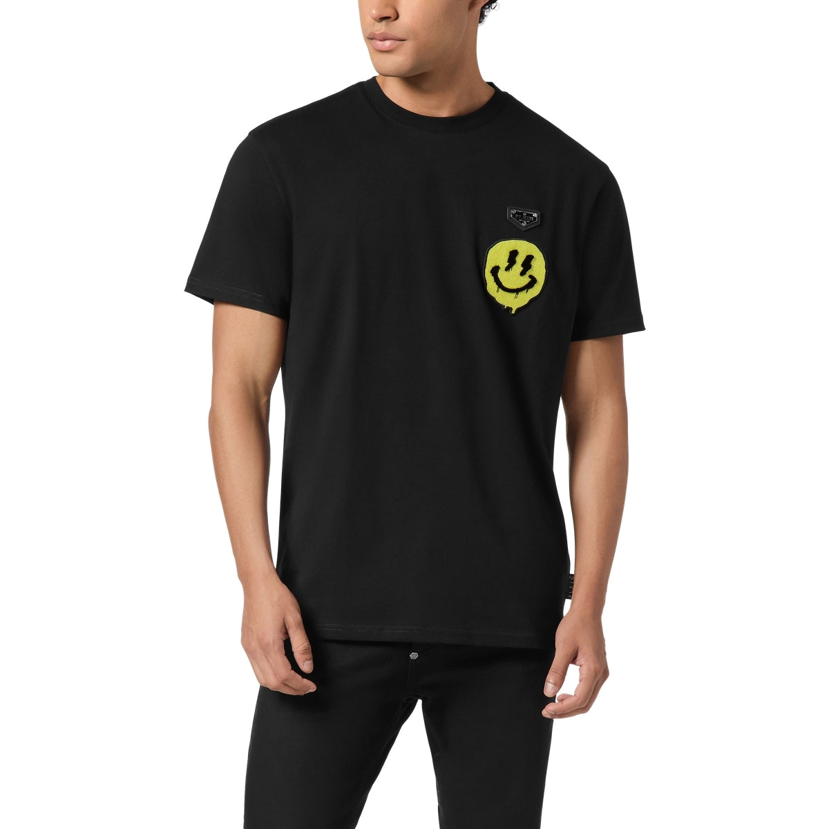 Round Neck T-Shirt Smile Patch