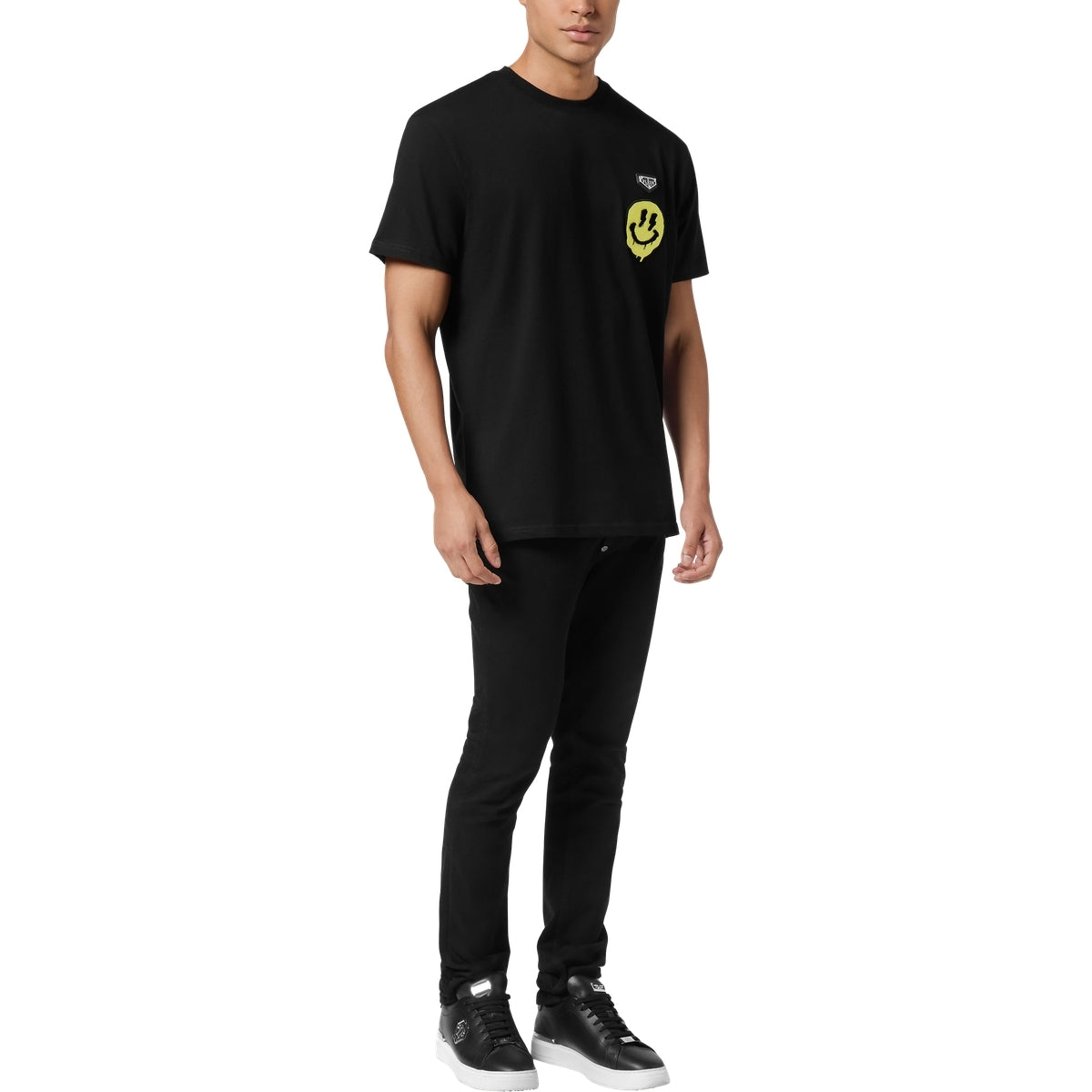 Round Neck T-Shirt Smile Patch