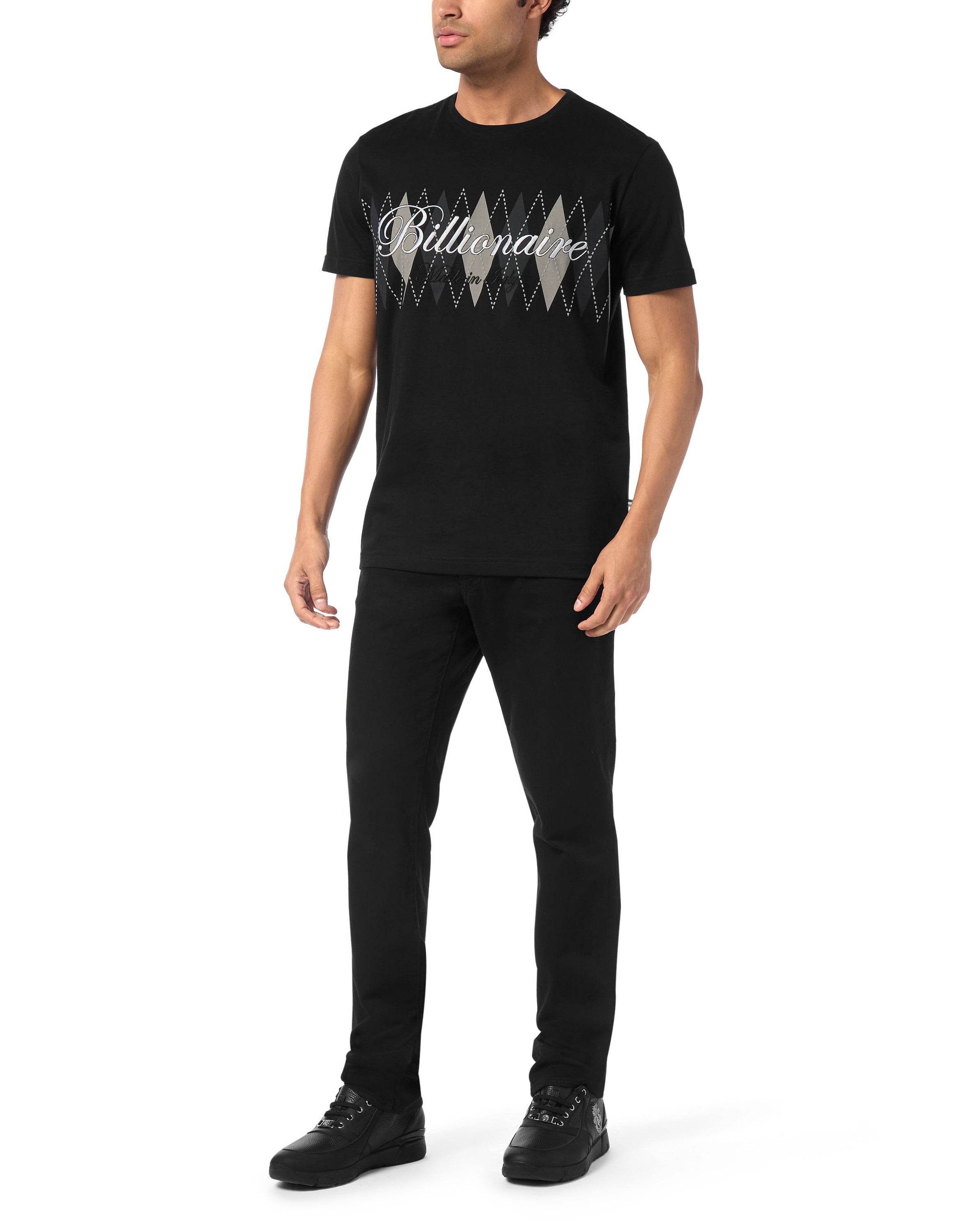 Embroidered T-shirt Round Neck SS