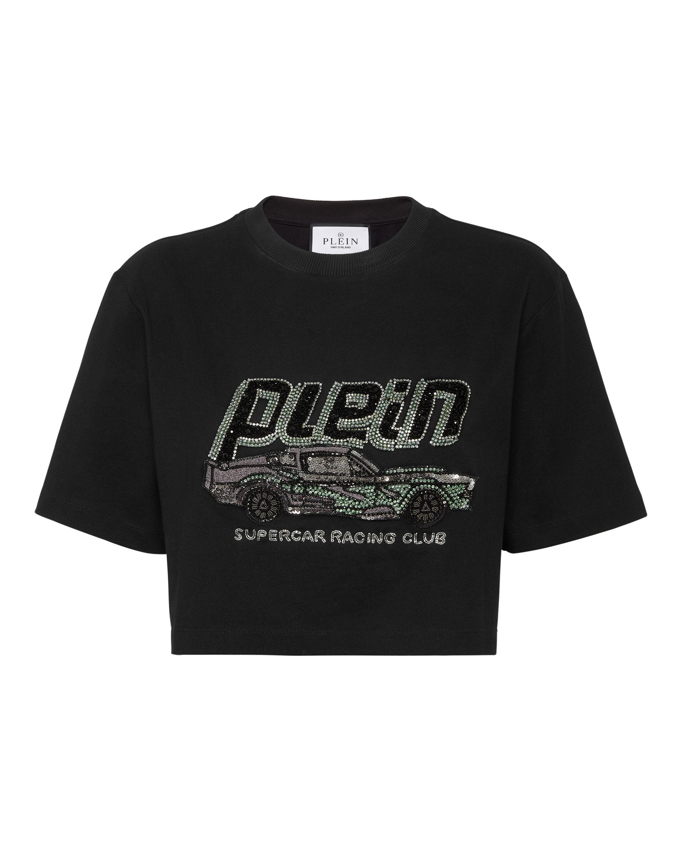 T-shirt Crop Plein Car