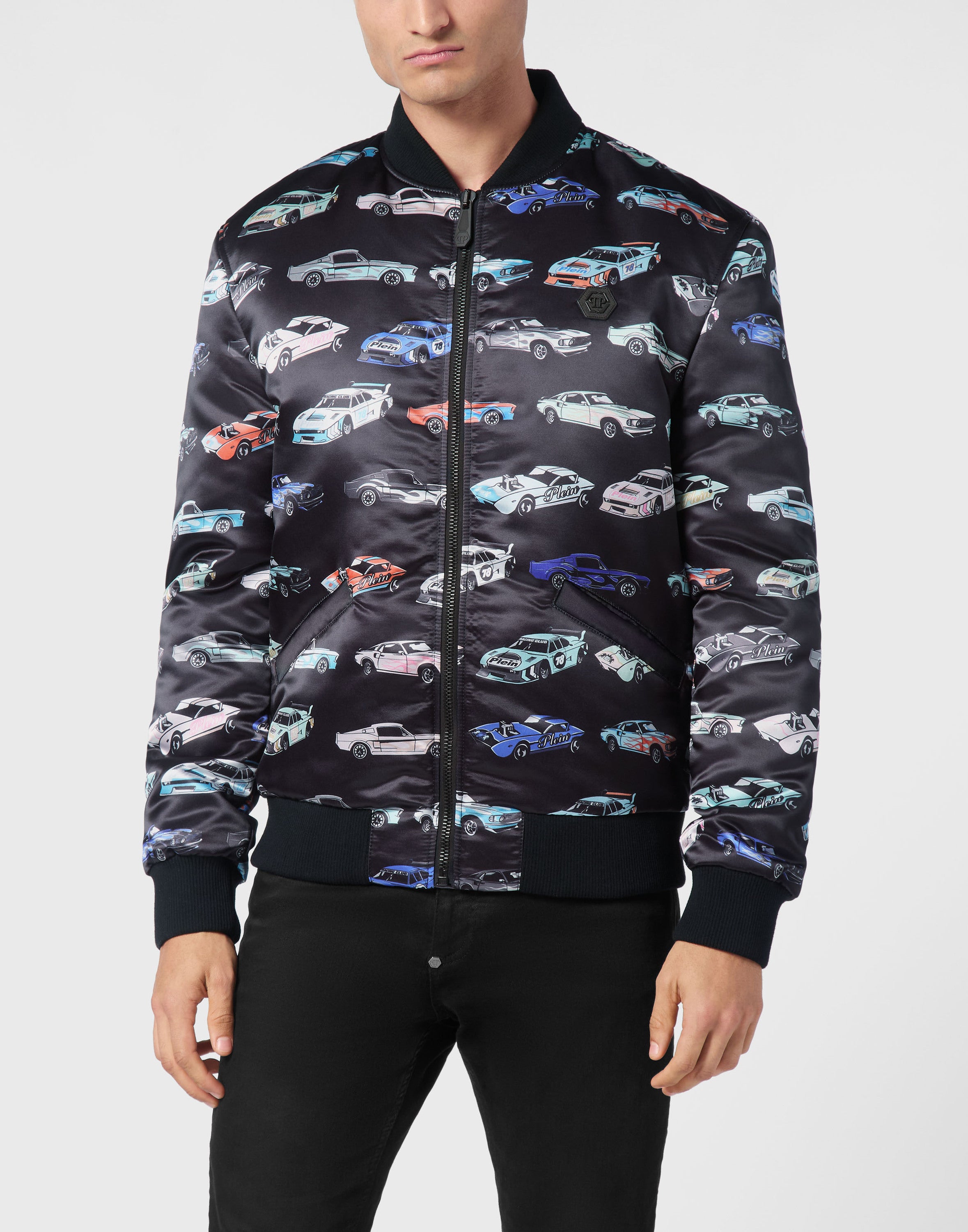 Satin Bomber Jacket LS Cars Racing