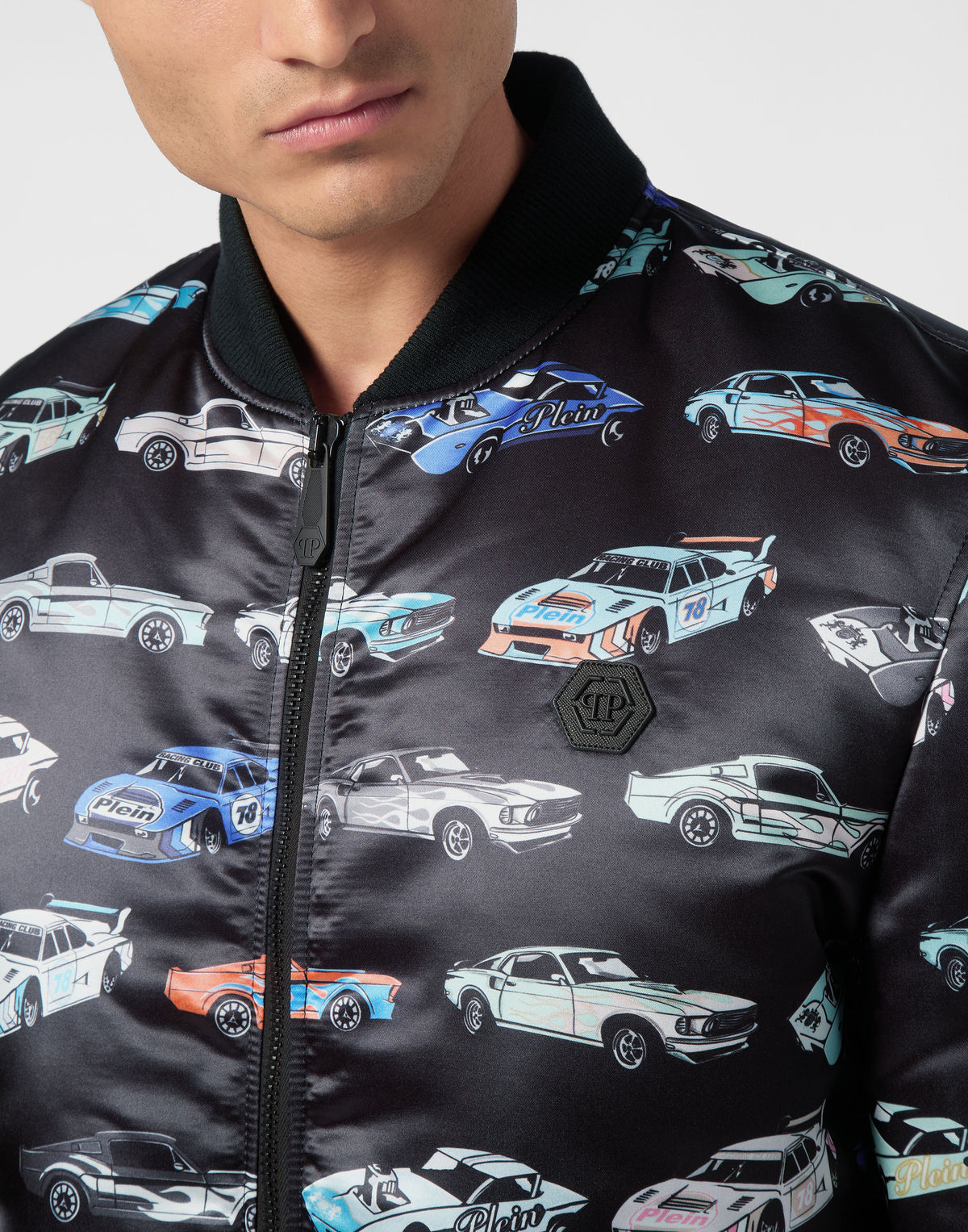 Satin Bomber Jacket LS Cars Racing