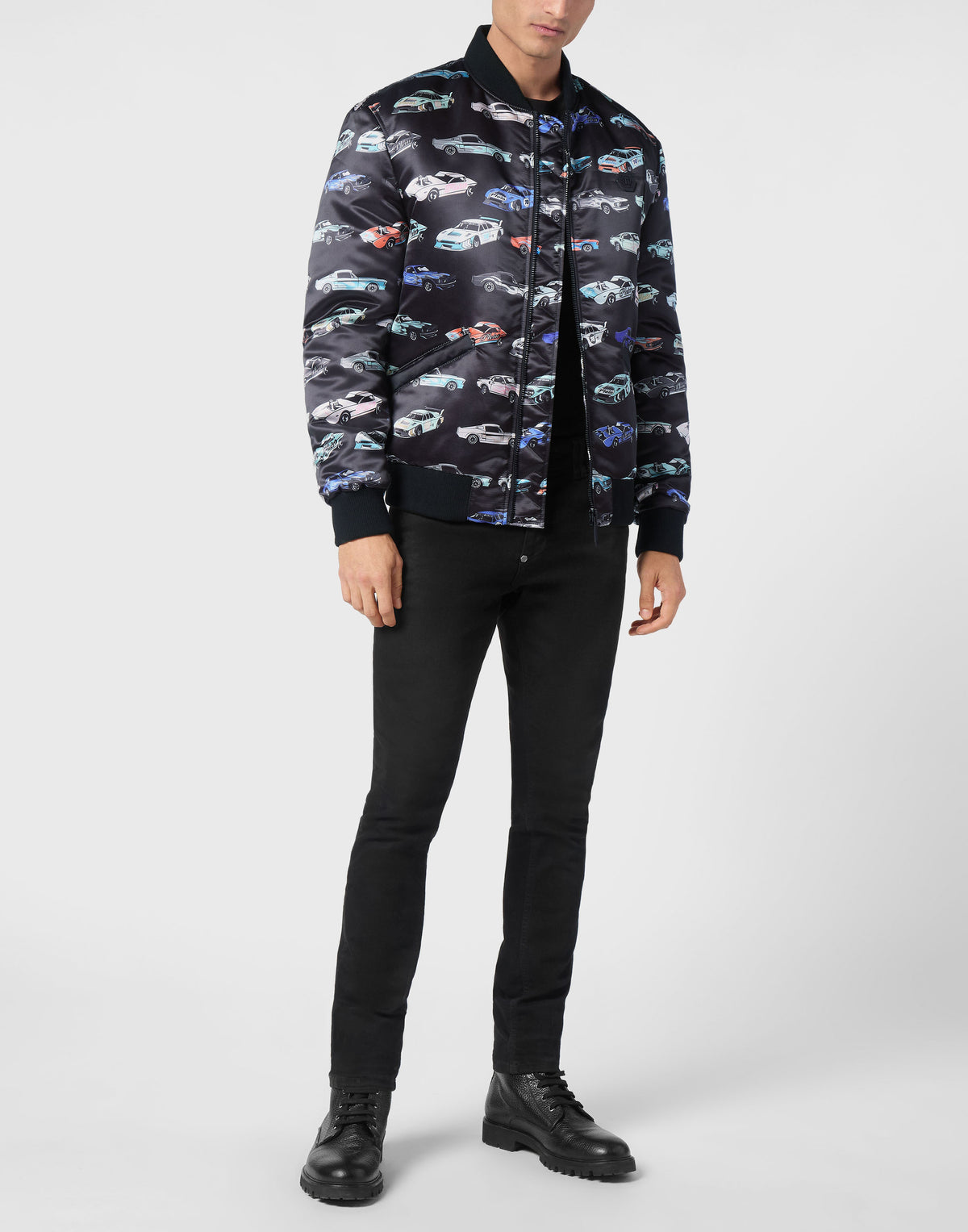 Satin Bomber Jacket LS Cars Racing