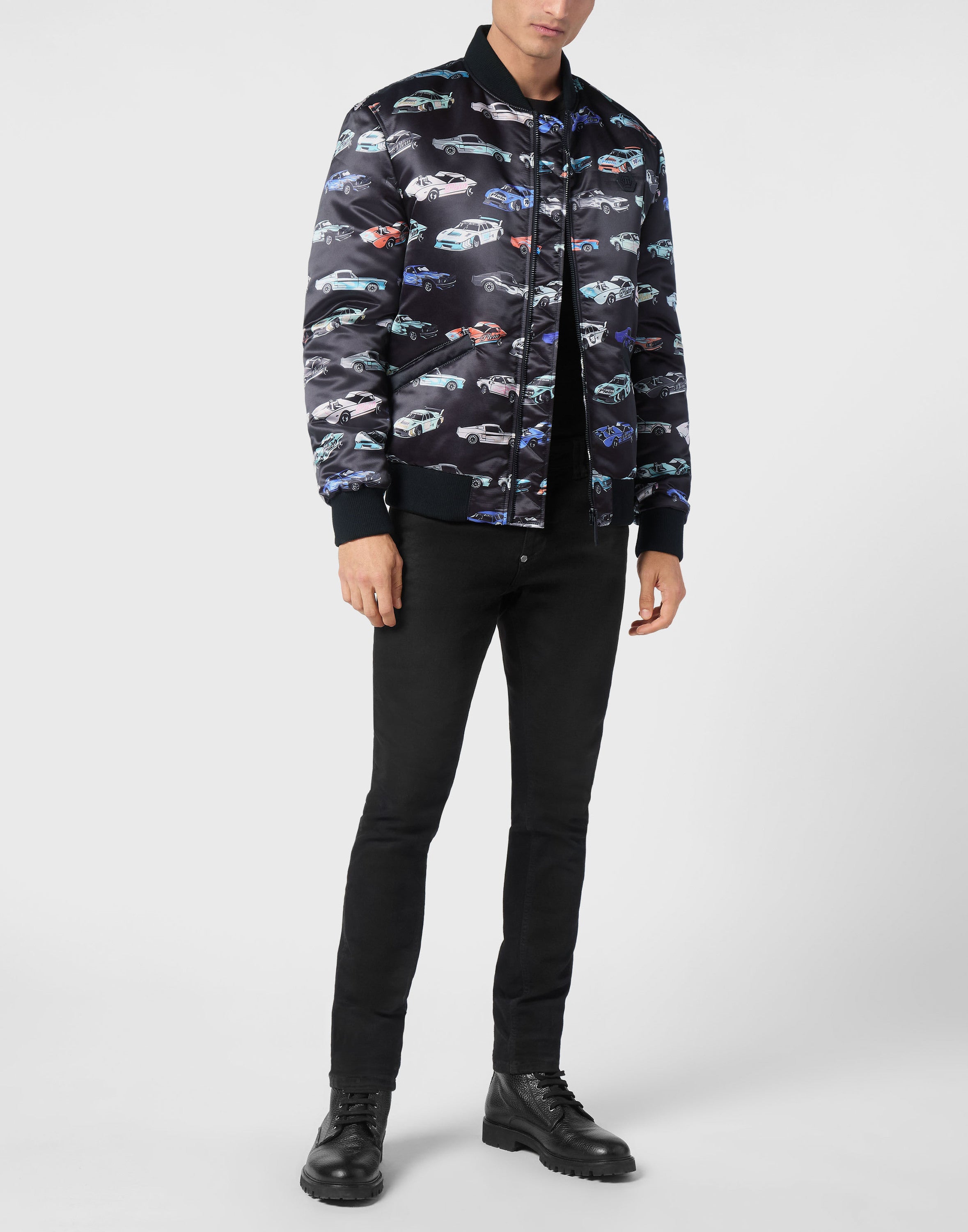 Satin Bomber Jacket LS Cars Racing