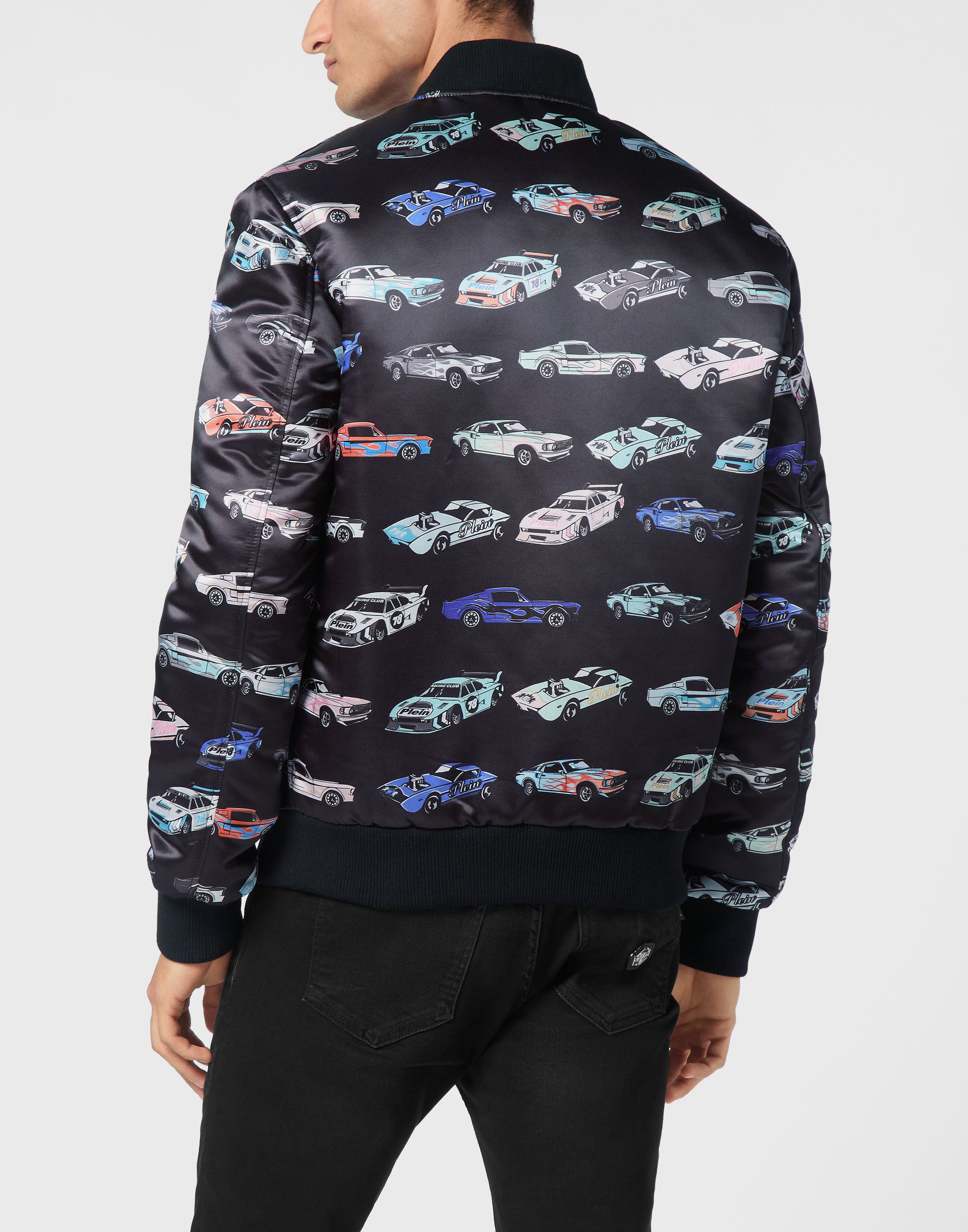 Satin Bomber Jacket LS Cars Racing