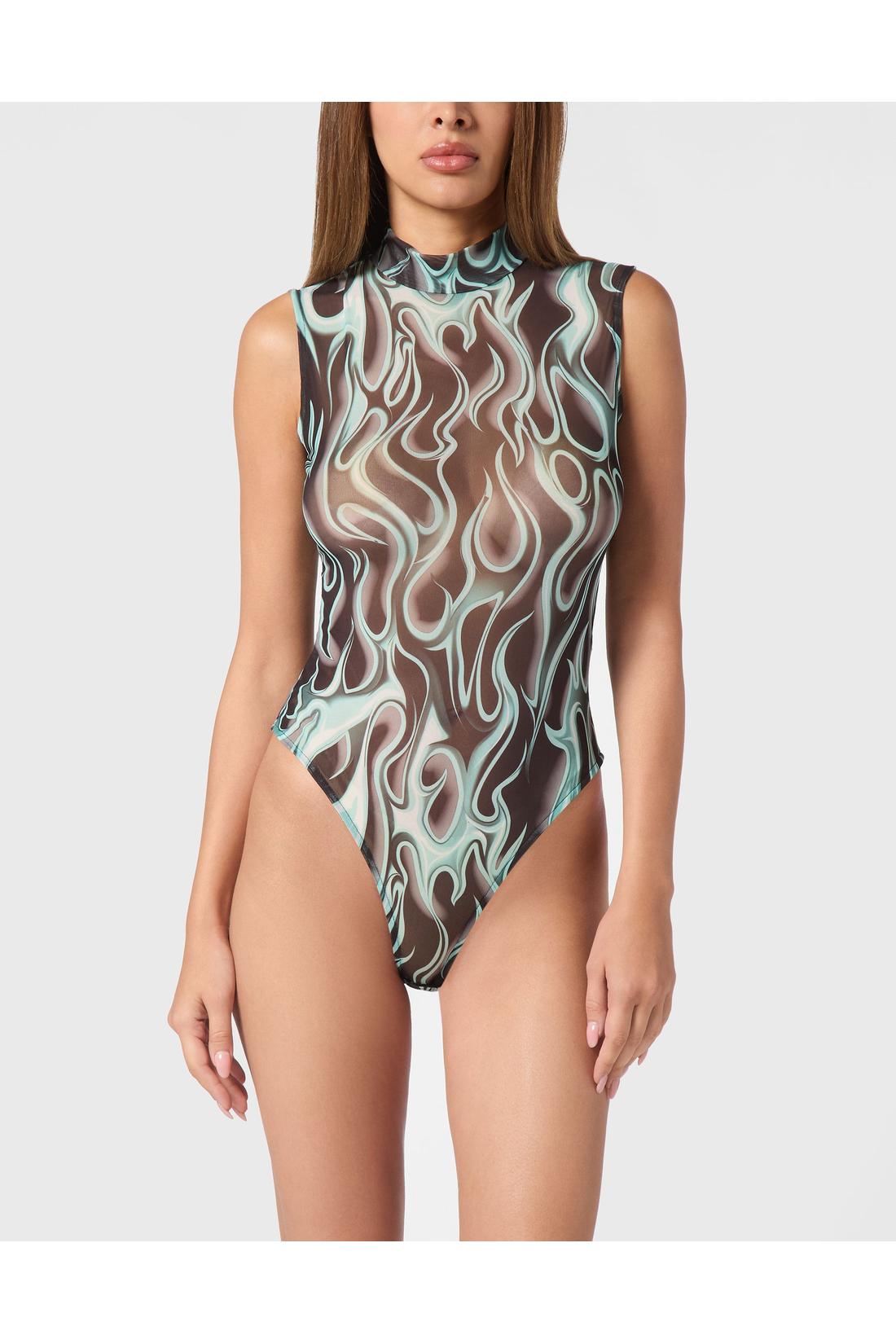Tulle Body Sleeveless Flame