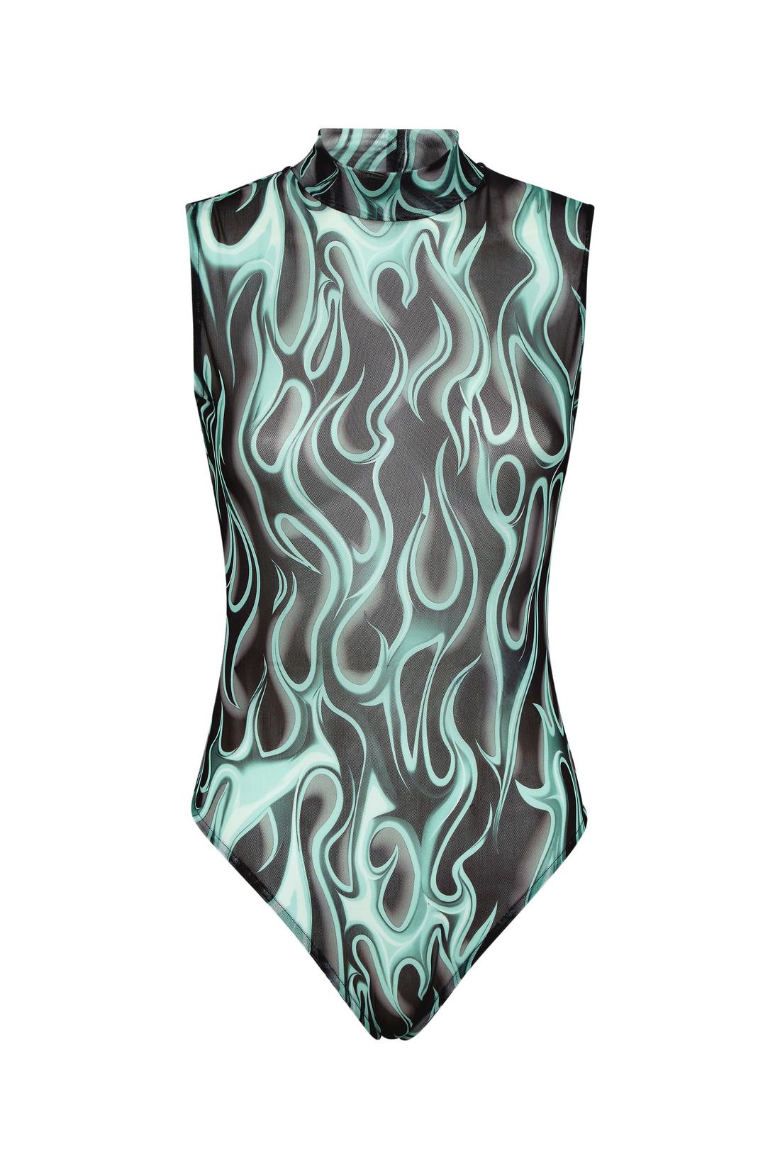 Tulle Body Sleeveless Flame