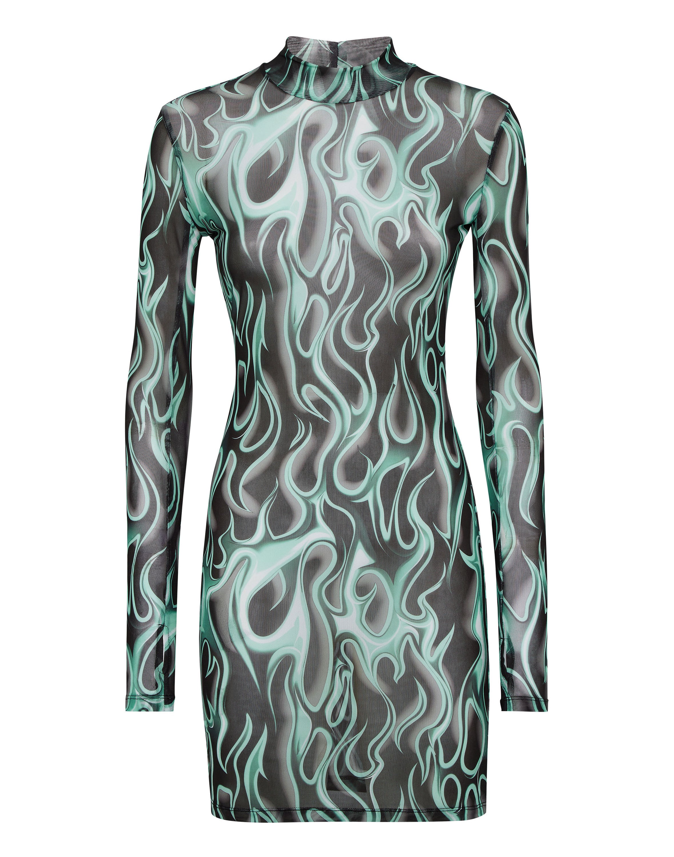Tulle Mini Dress LS Flame