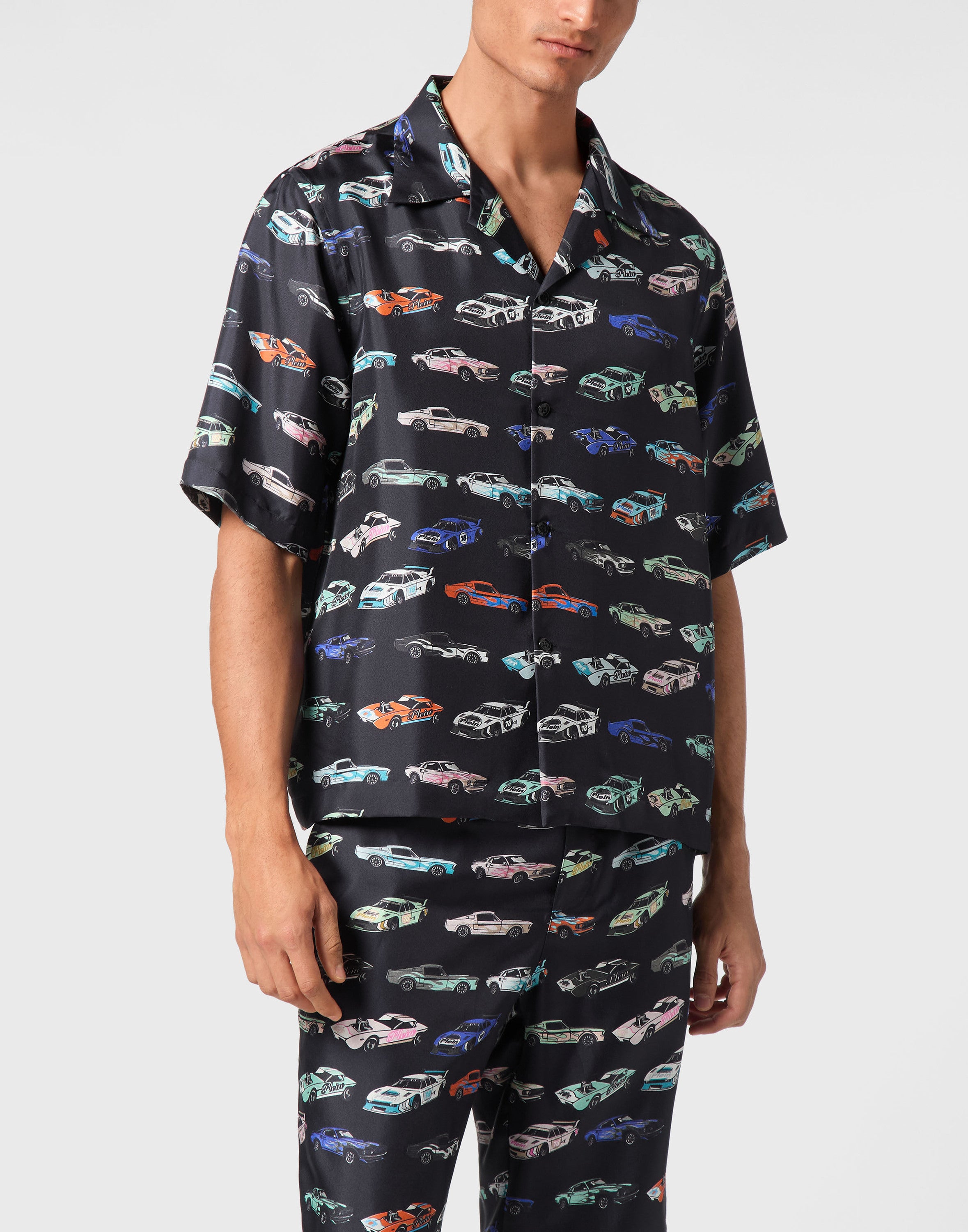 Silk Bowling Shirt SS Cars Racing