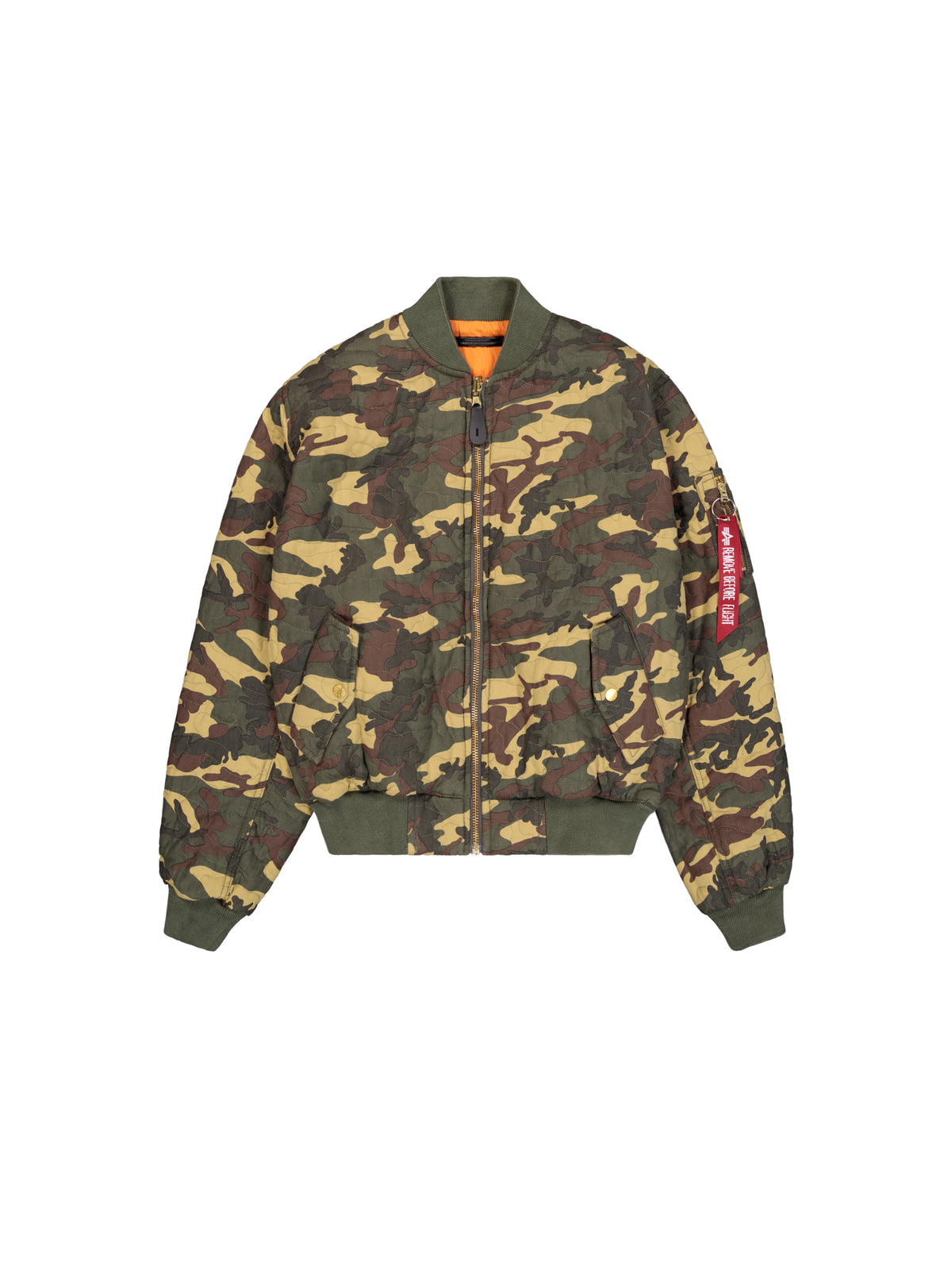 MA-1 Quilted Camouflage Loose Bomber Jacket