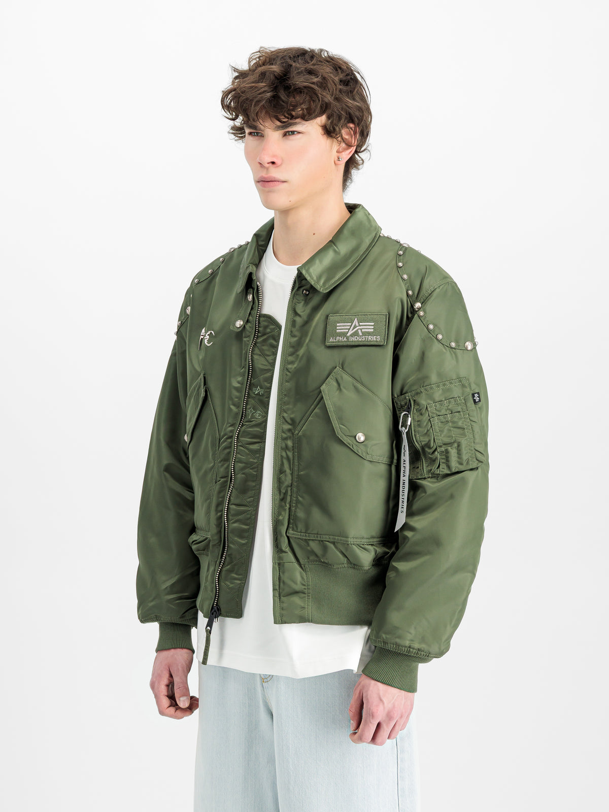 ALPHA x THUG CLUB CWU-45P RIVET Loose Bomber Jacket