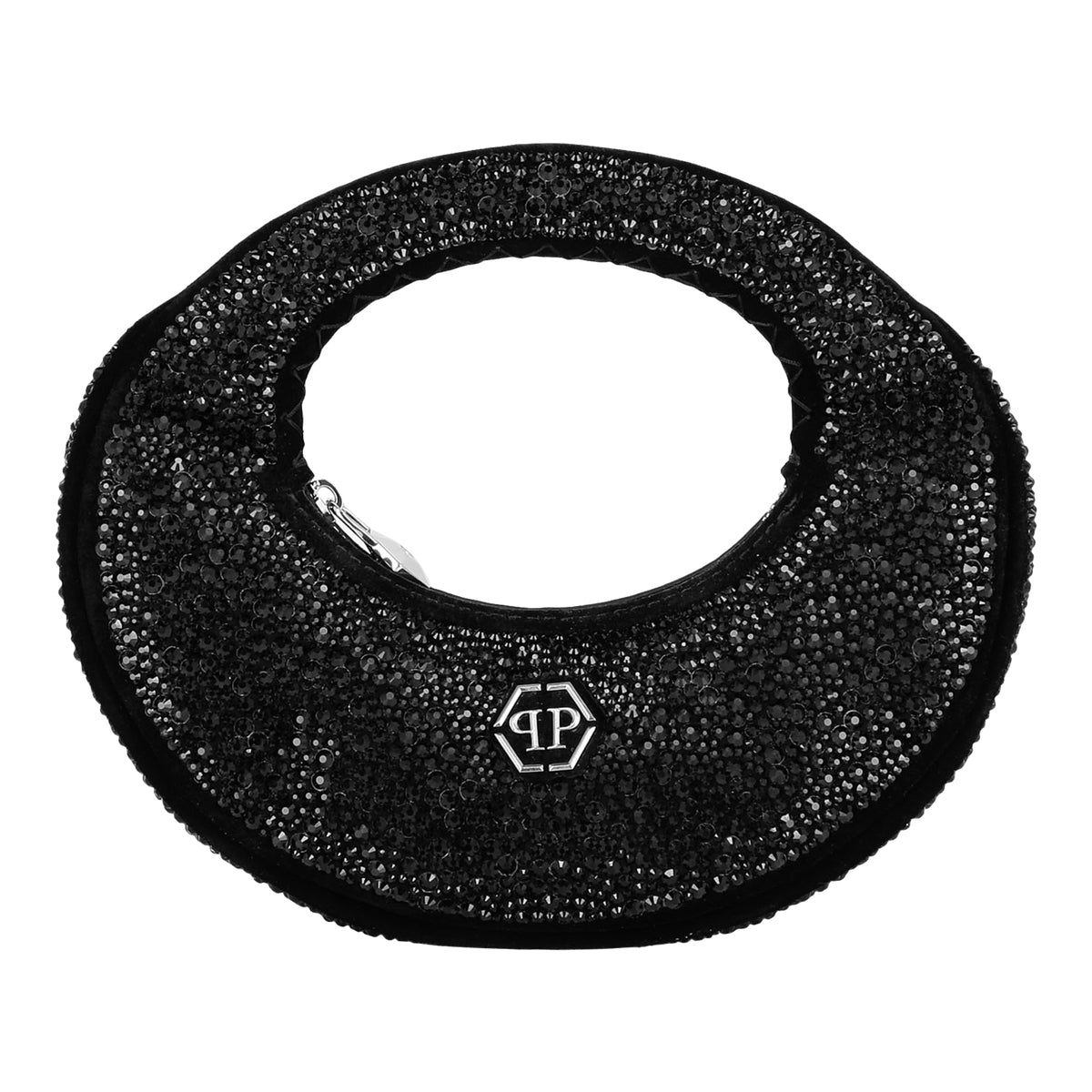 Suede Mini Handle Bag Strass