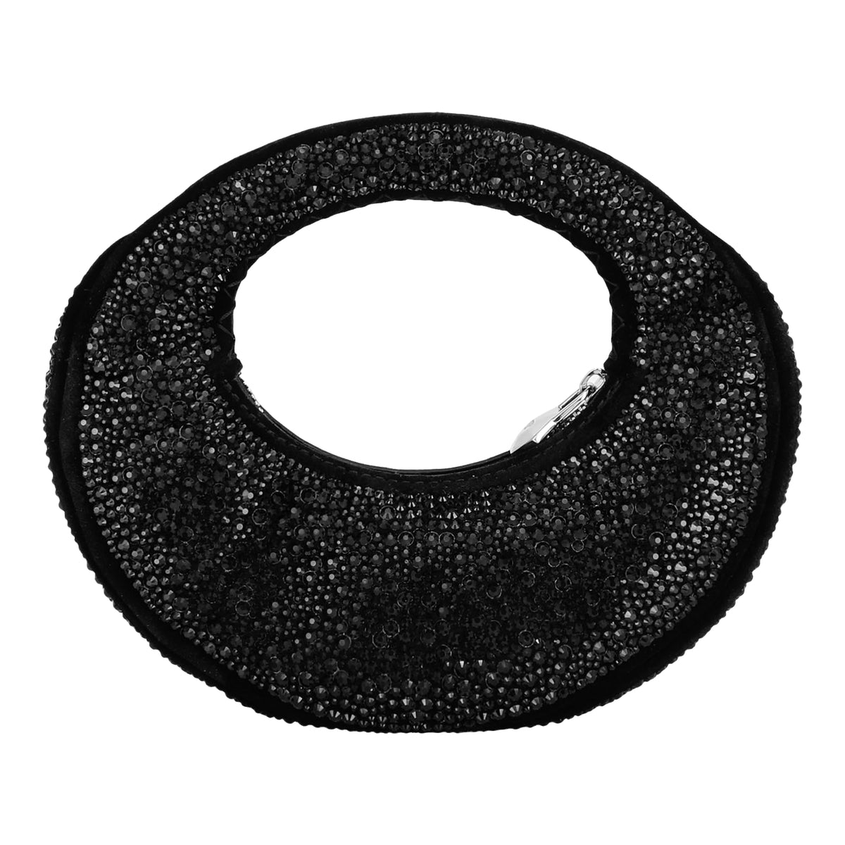 Suede Mini Handle Bag Strass