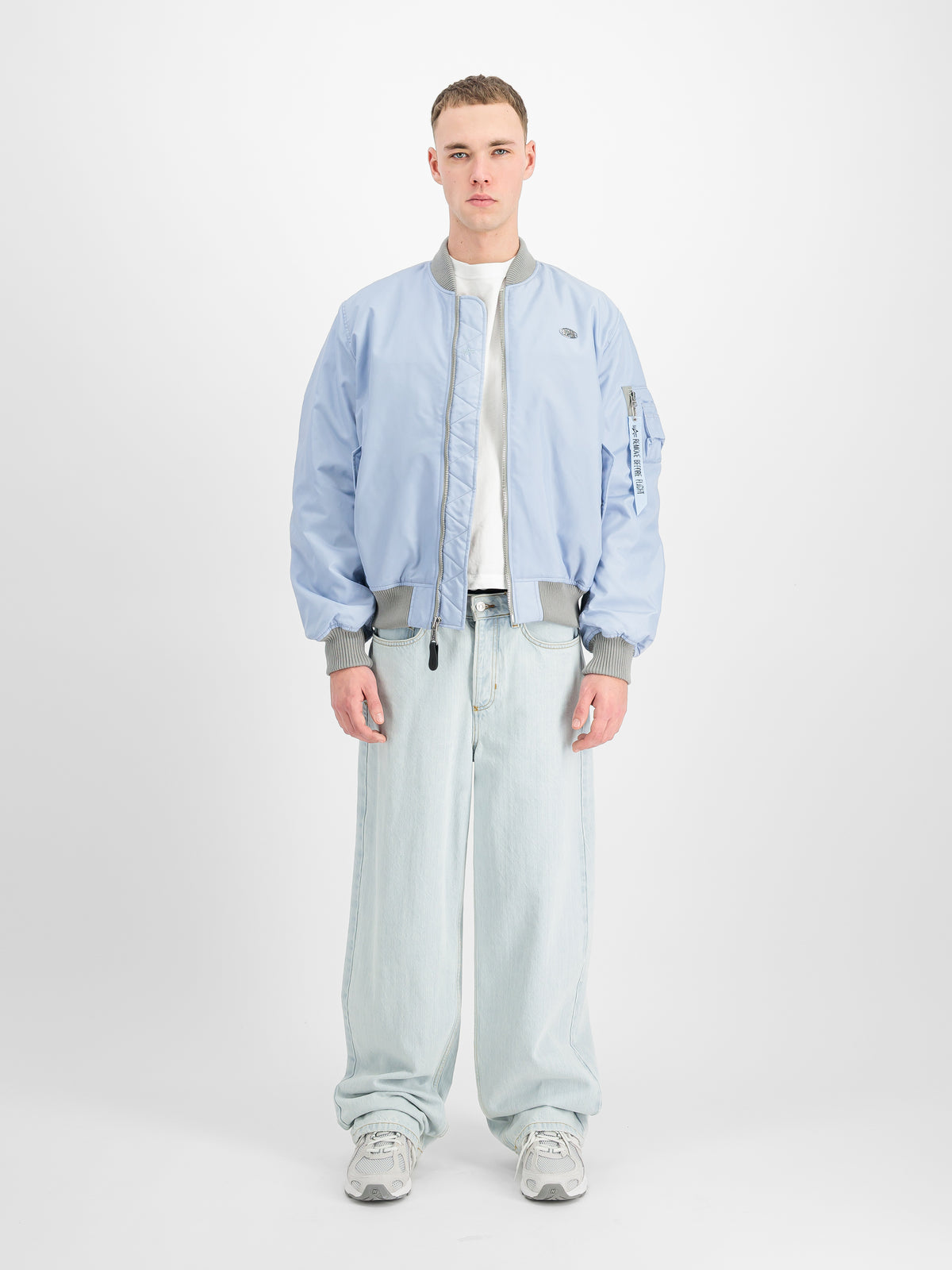 World Logo MA-1 Loose Bomber Jacket