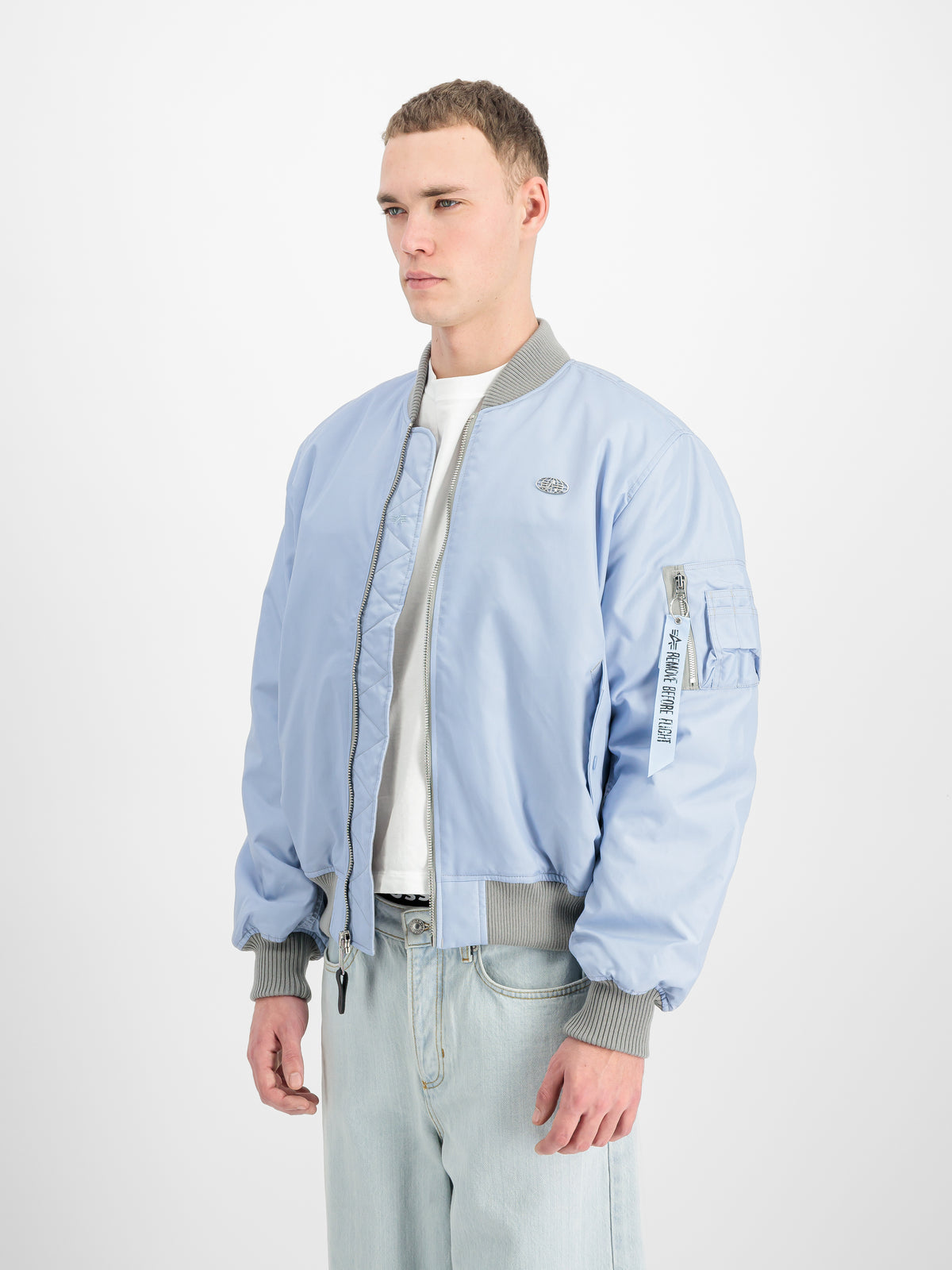World Logo MA-1 Loose Bomber Jacket