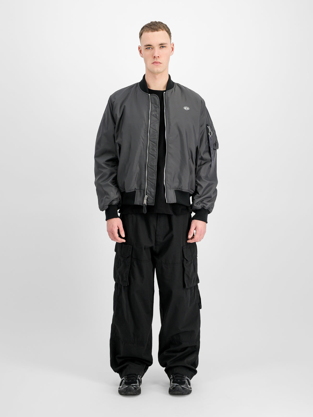 World Logo MA-1 Loose Bomber Jacket