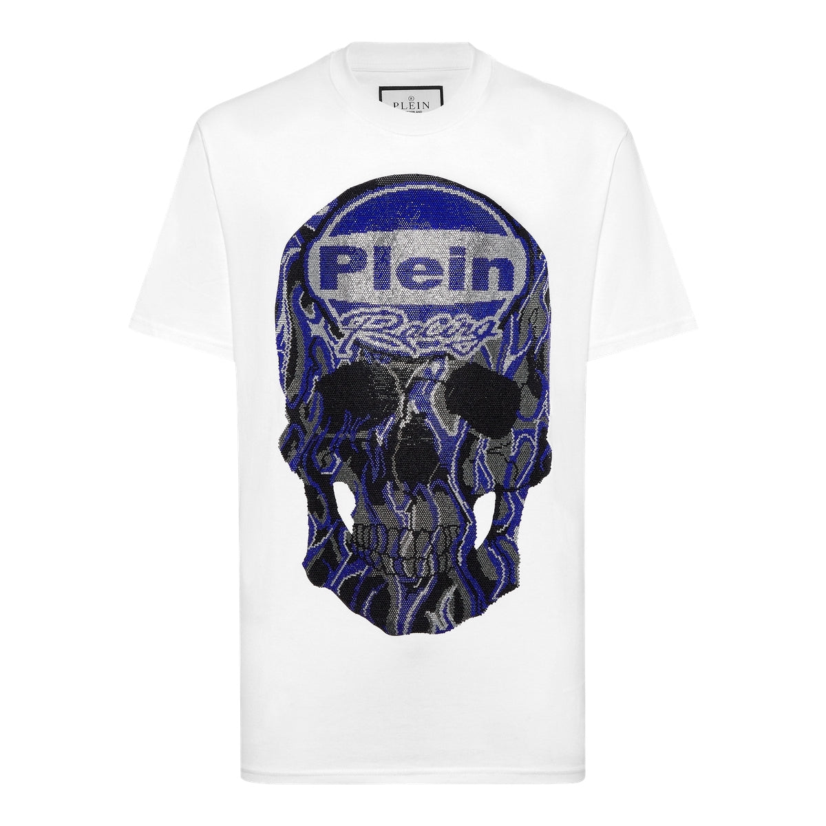 Jersey T-shirt Round Neck SS Strass Skull