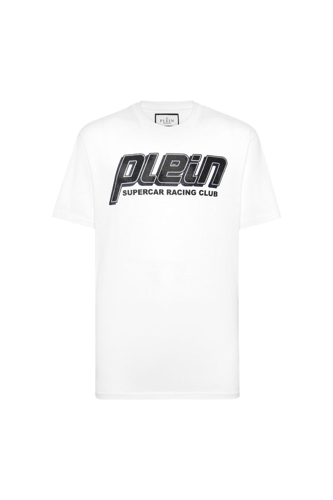 Philipp Plein Jersey T-shirt Round Neck SS Strass Racing Club, Shirts
