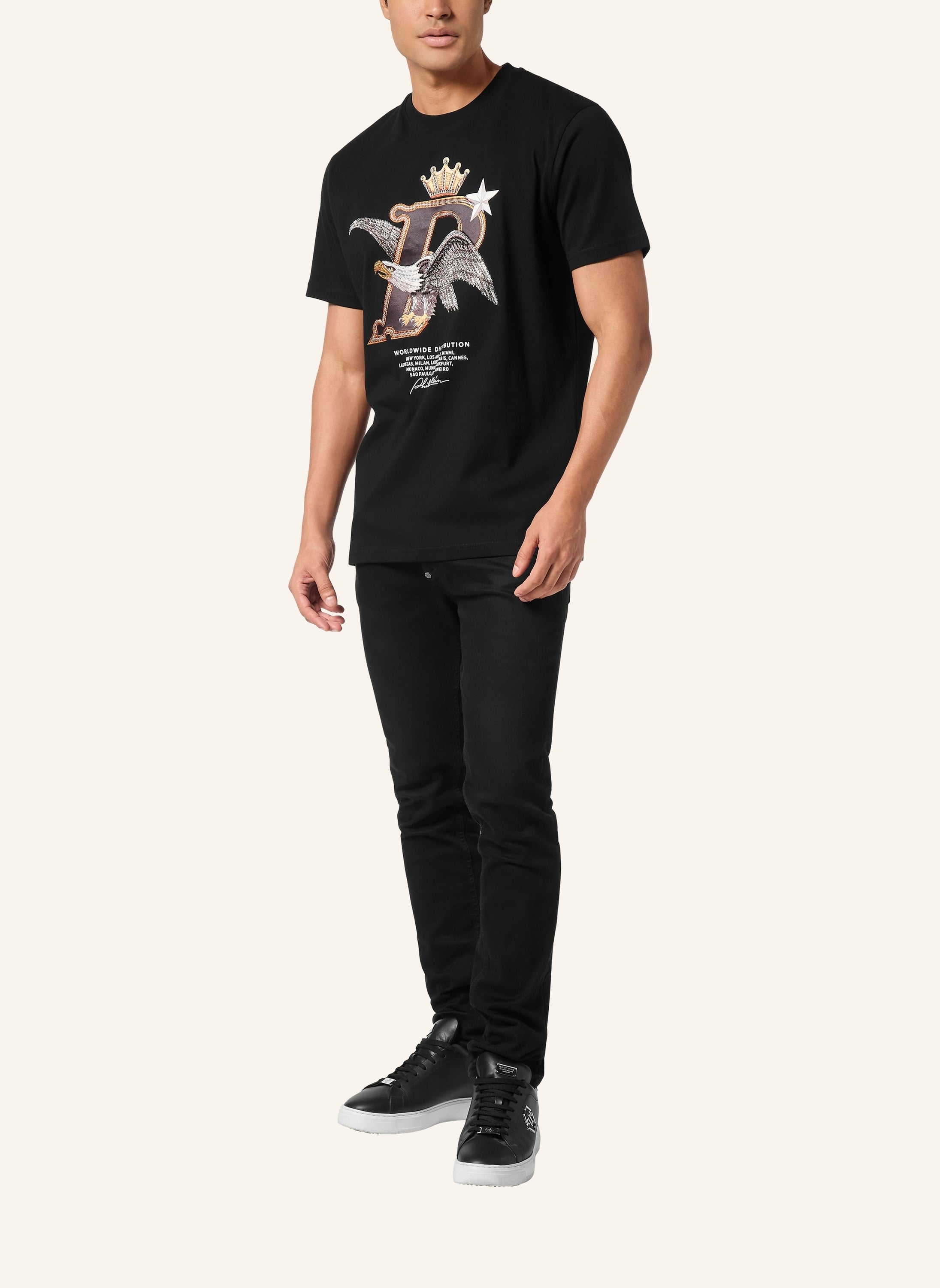 Round Neck T-Shirt Eagle Plein Worldwide