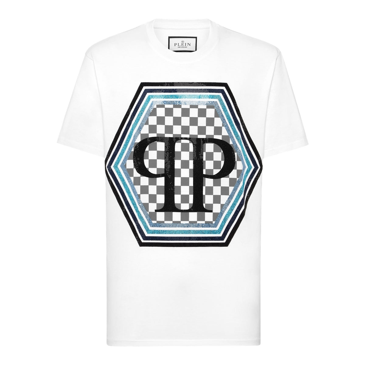 Jersey T-shirt Round Neck SS Strass Hexagon