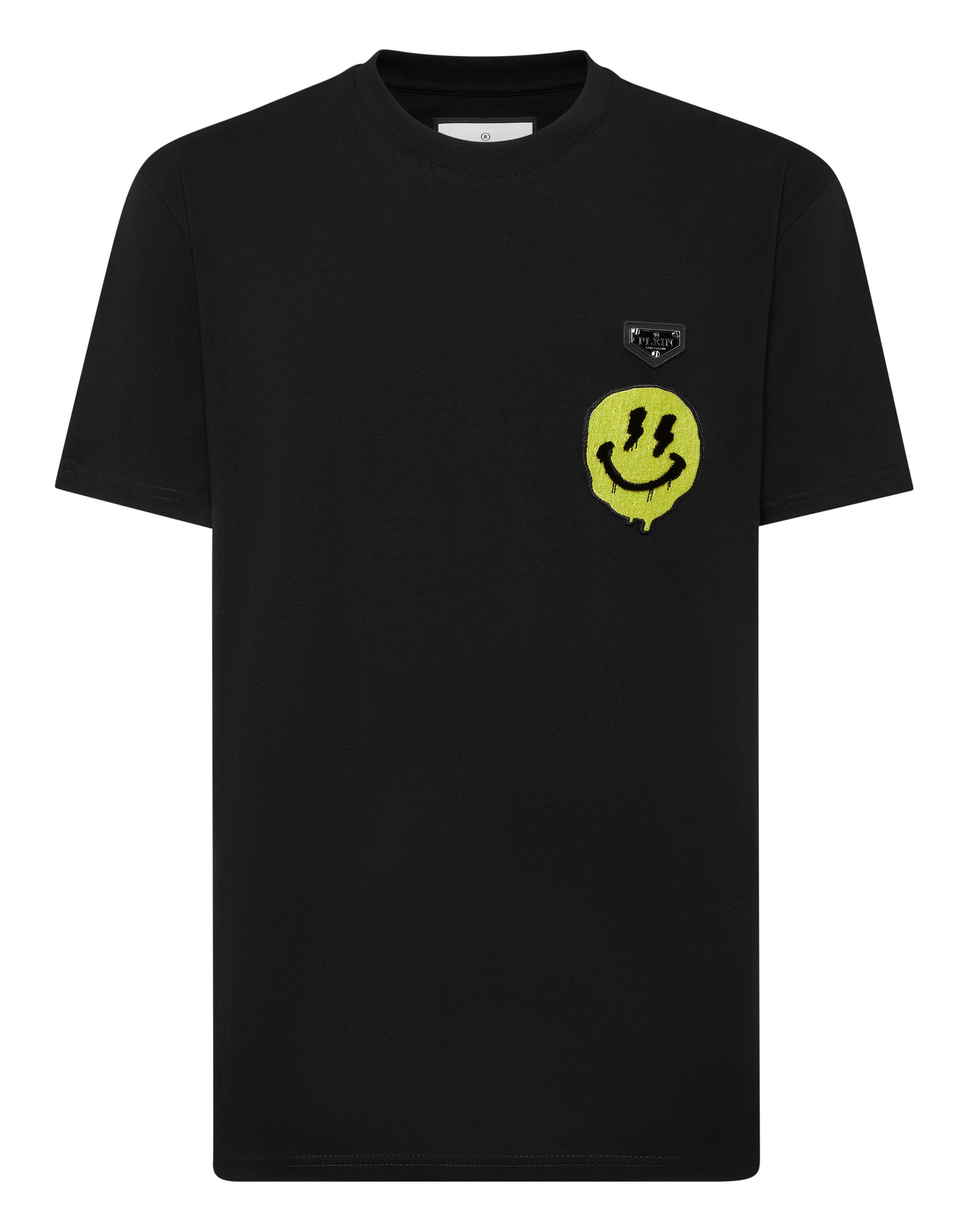 Round Neck T-Shirt Smile Patch