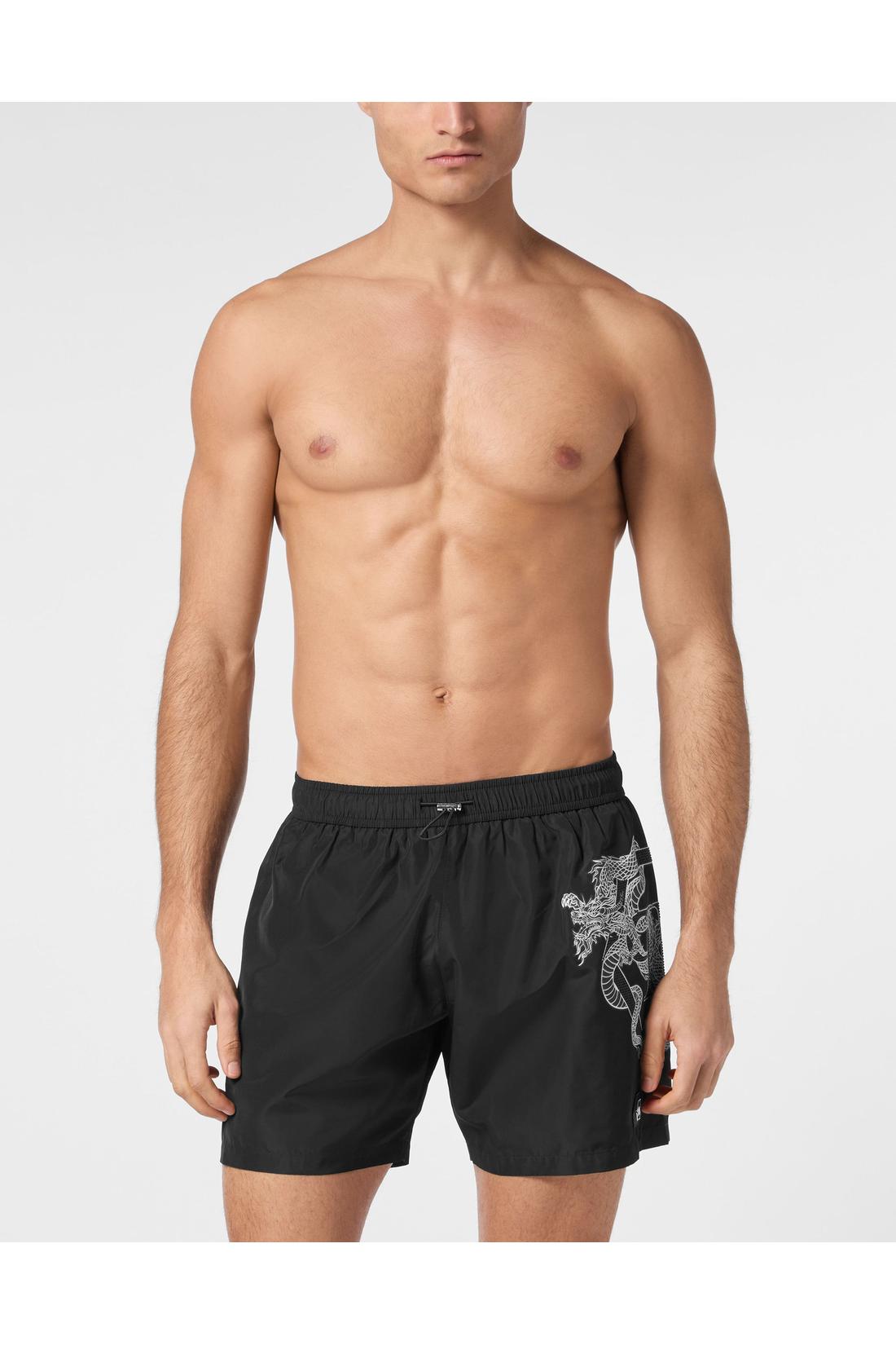 Philipp Plein Beachwear Short Trousers Dragon, Hosen