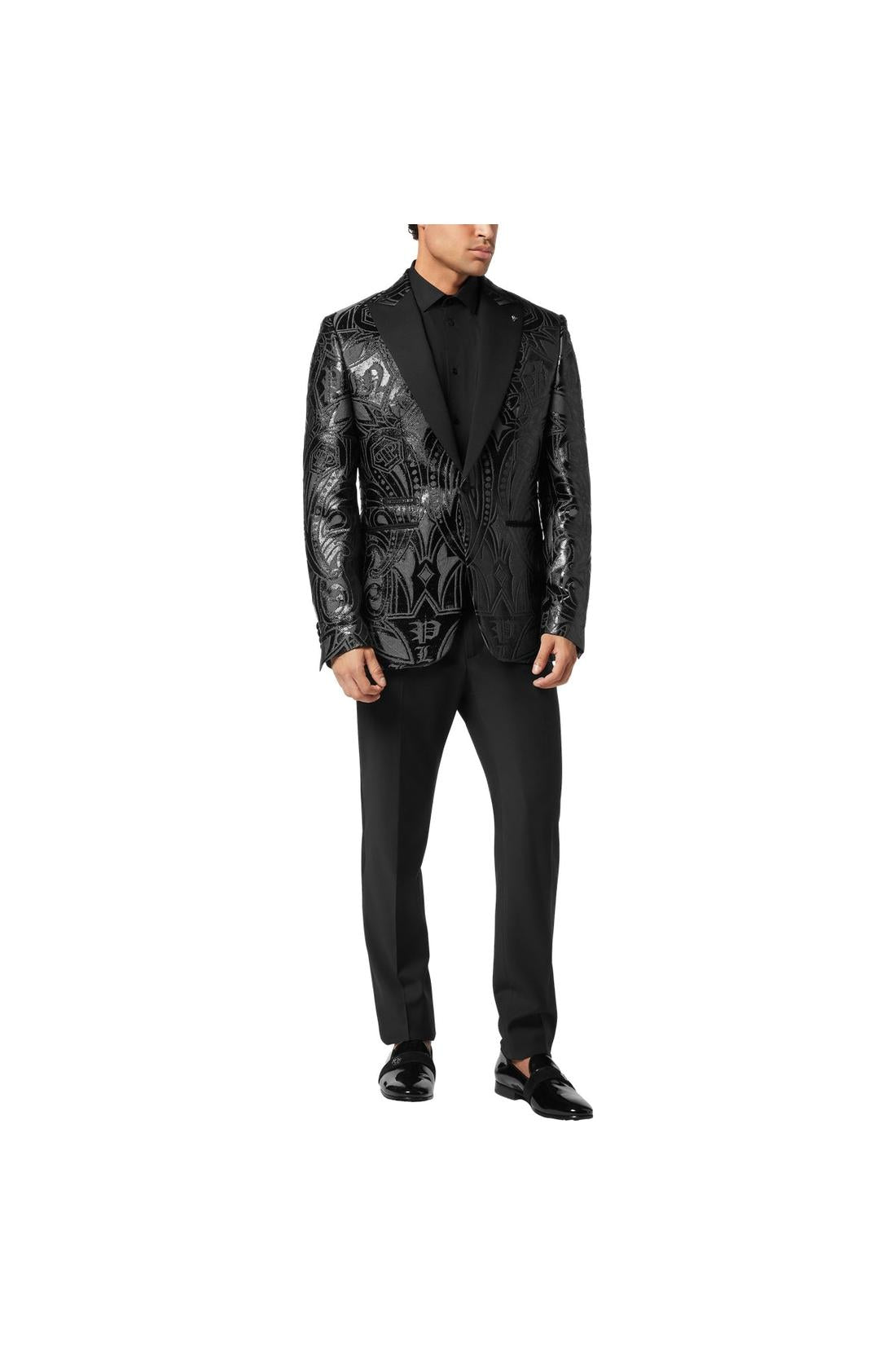 Philipp Plein Jacquard Lord Fit Blazer Gothic Plein, Hosen