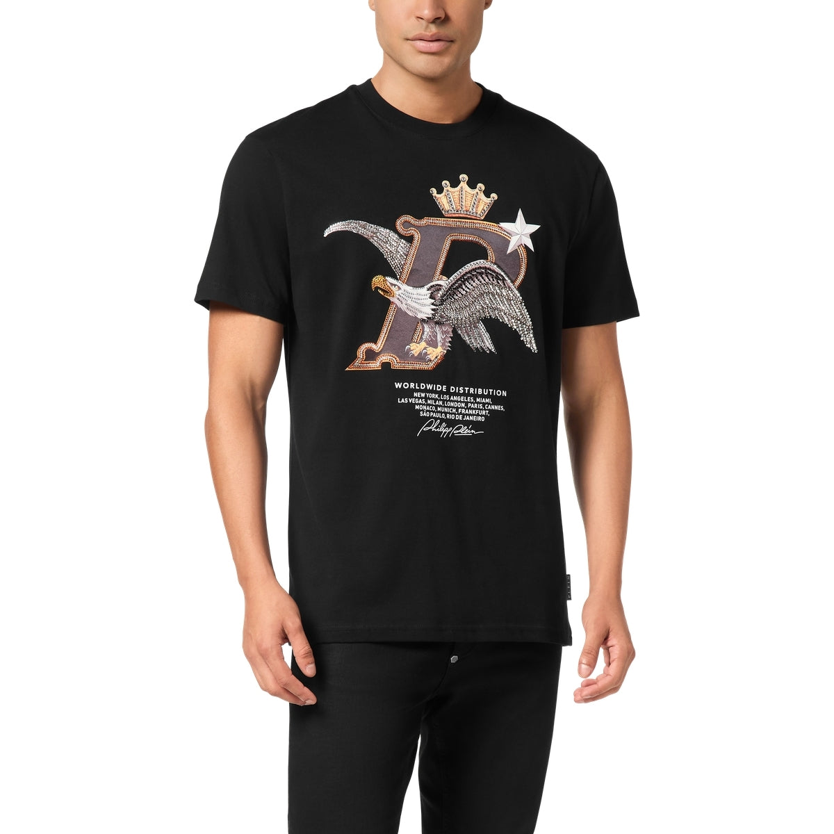 Round Neck T-Shirt Eagle Plein Worldwide