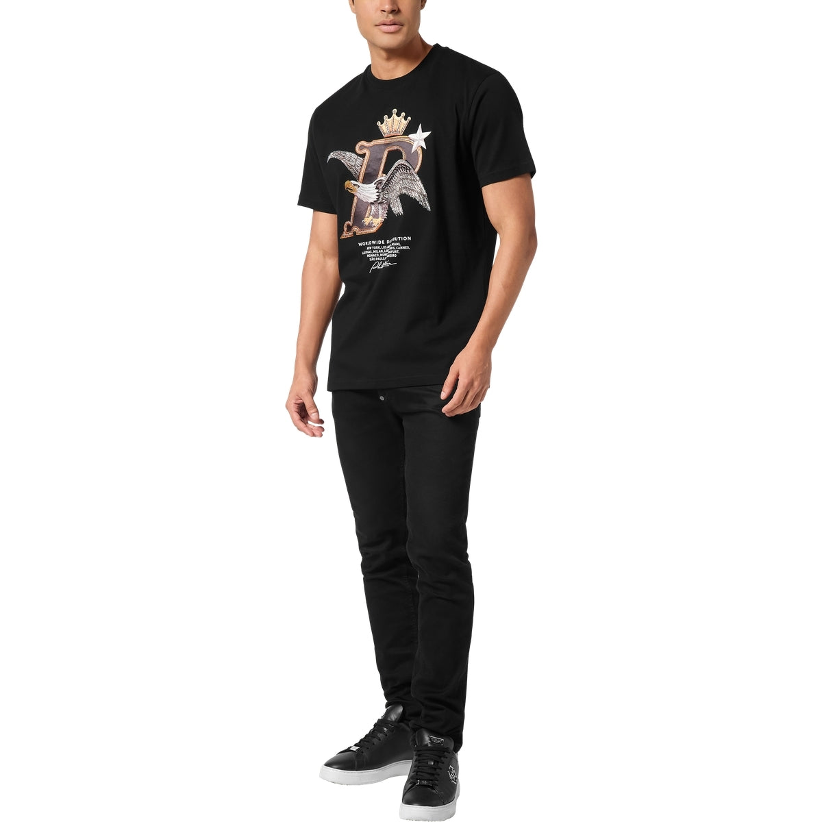 Round Neck T-Shirt Eagle Plein Worldwide