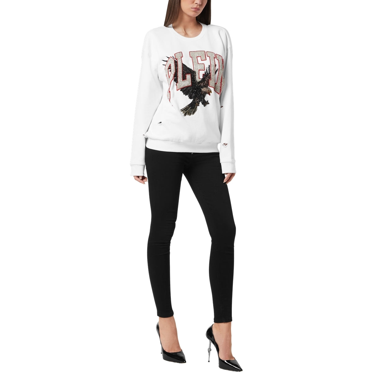 Open Back Roundneck Sweatshirt Plein Eagle