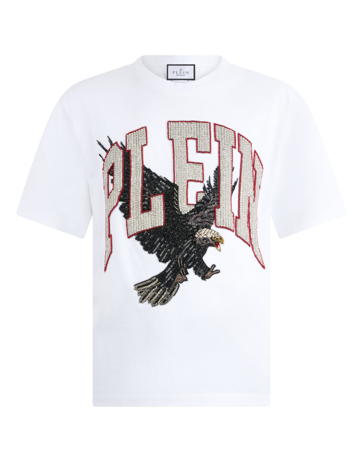 Washed Round Neck T-Shirt Plein Eagle