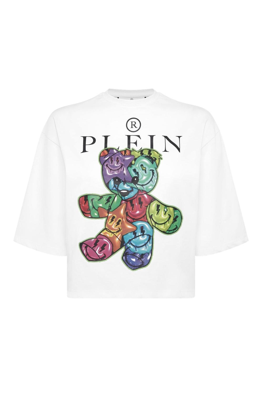 Cropped T-Shirt Round Neck Teddy