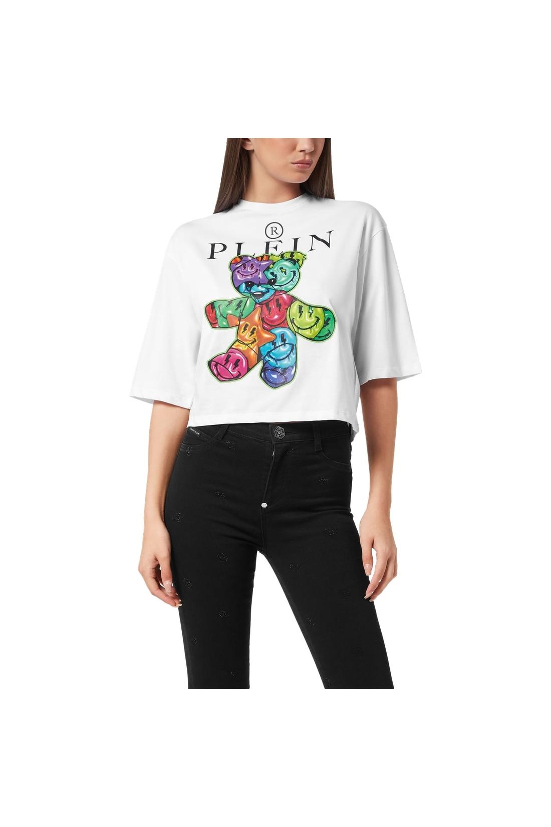 Cropped T-Shirt Round Neck Teddy