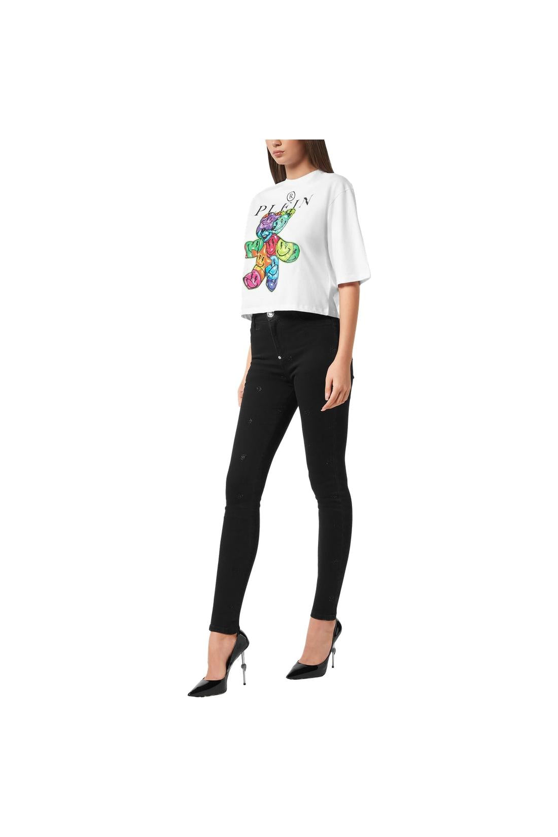 Cropped T-Shirt Round Neck Teddy