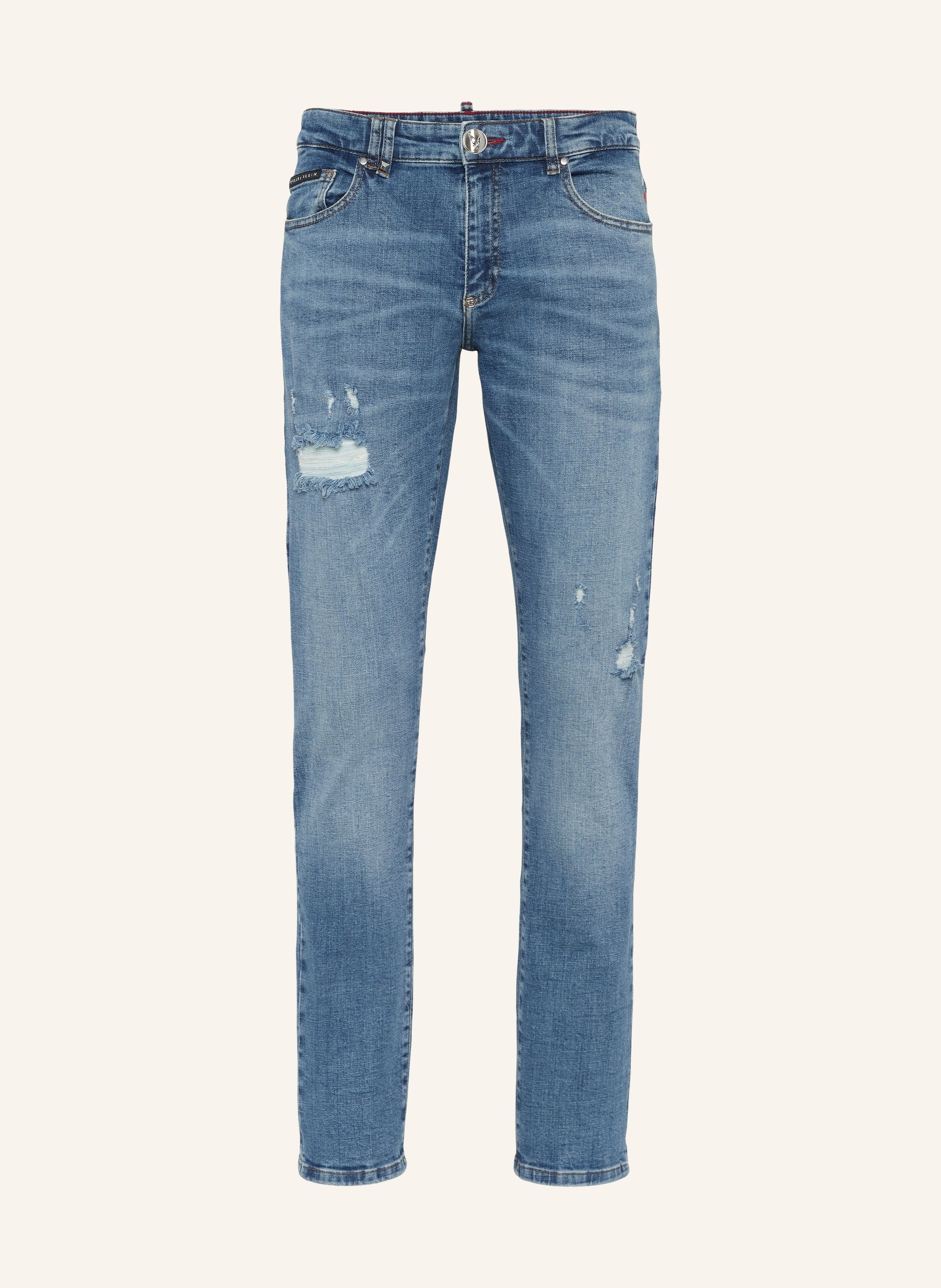 Destroyed Super Straight Cut Jeans