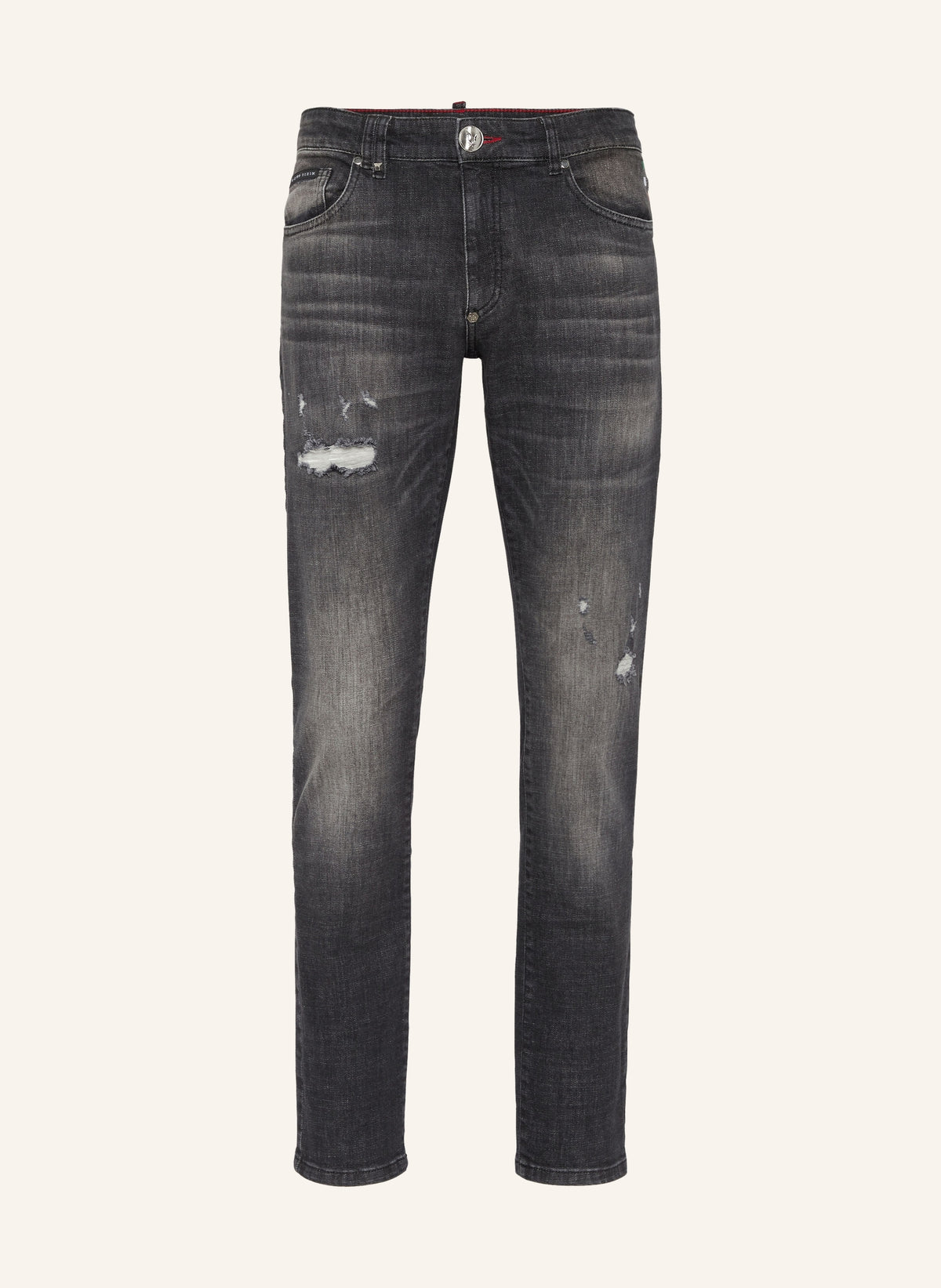 Destroyed Super Straight Cut Jeans