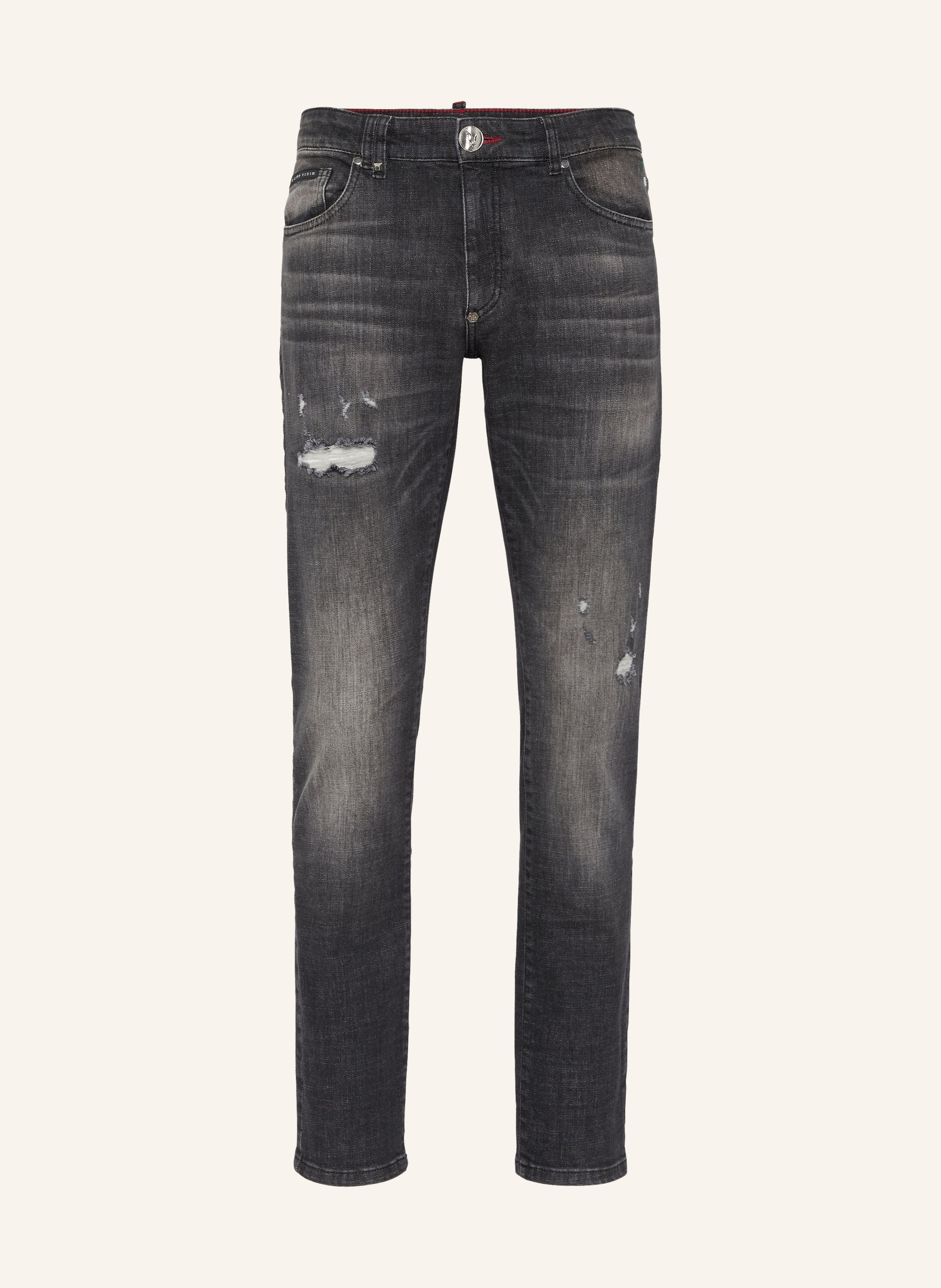 Destroyed Super Straight Cut Jeans