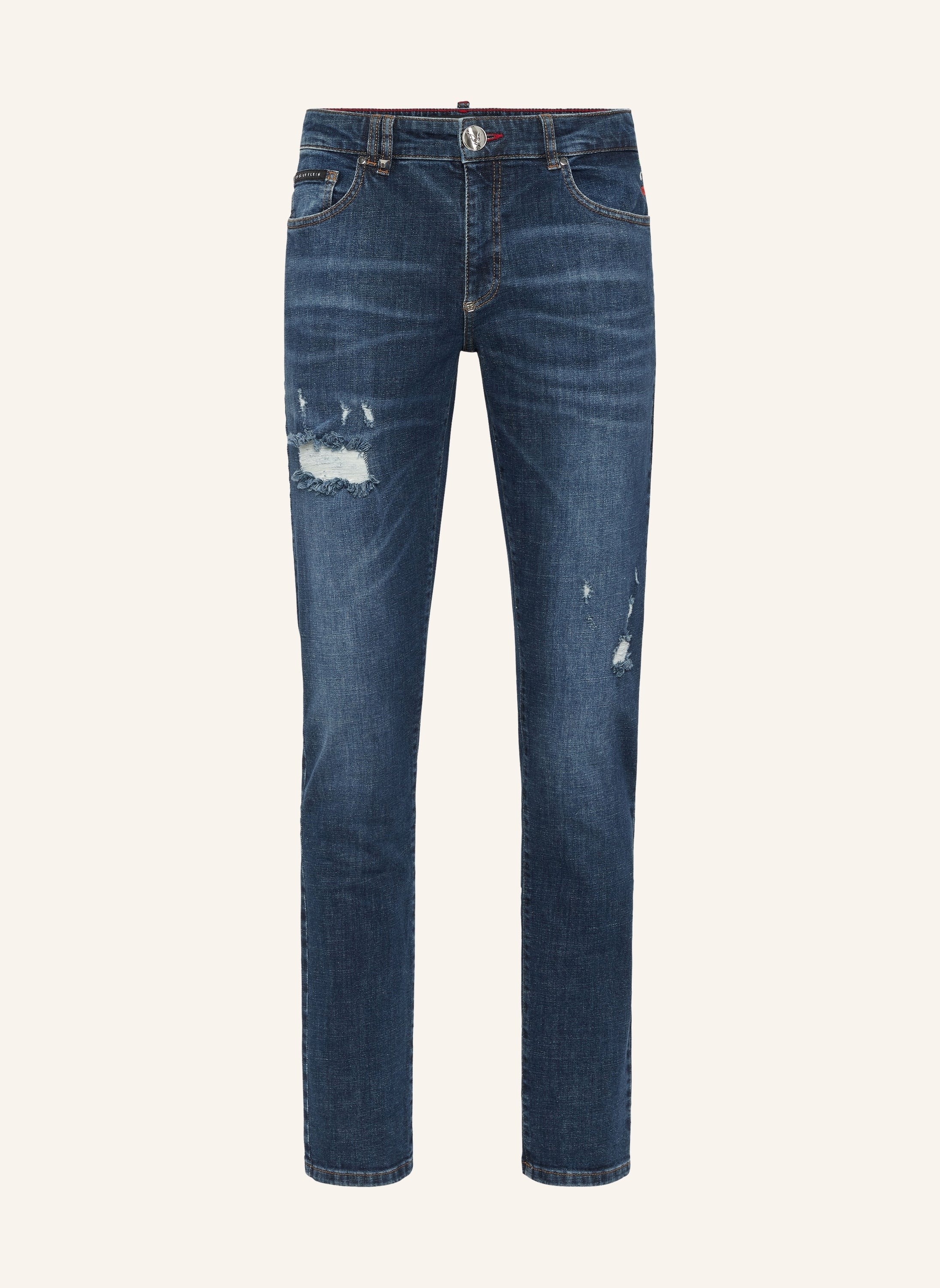 Destroyed Super Straight Cut Jeans