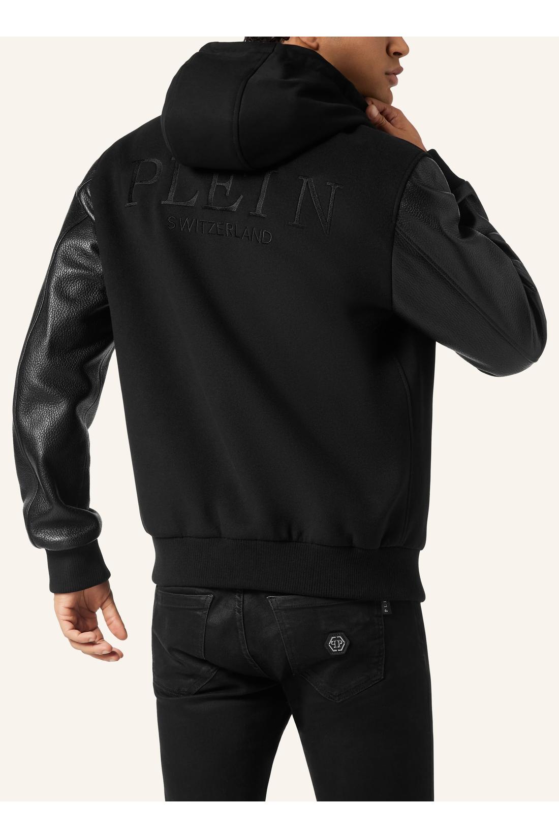 Philipp Plein Hooded Varsity Bomber Jacket, Jacken & Mäntel