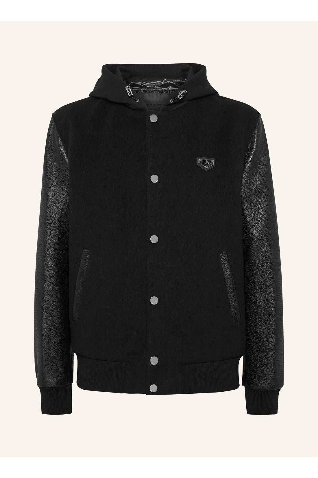 Philipp Plein Hooded Varsity Bomber Jacket, Jacken & Mäntel