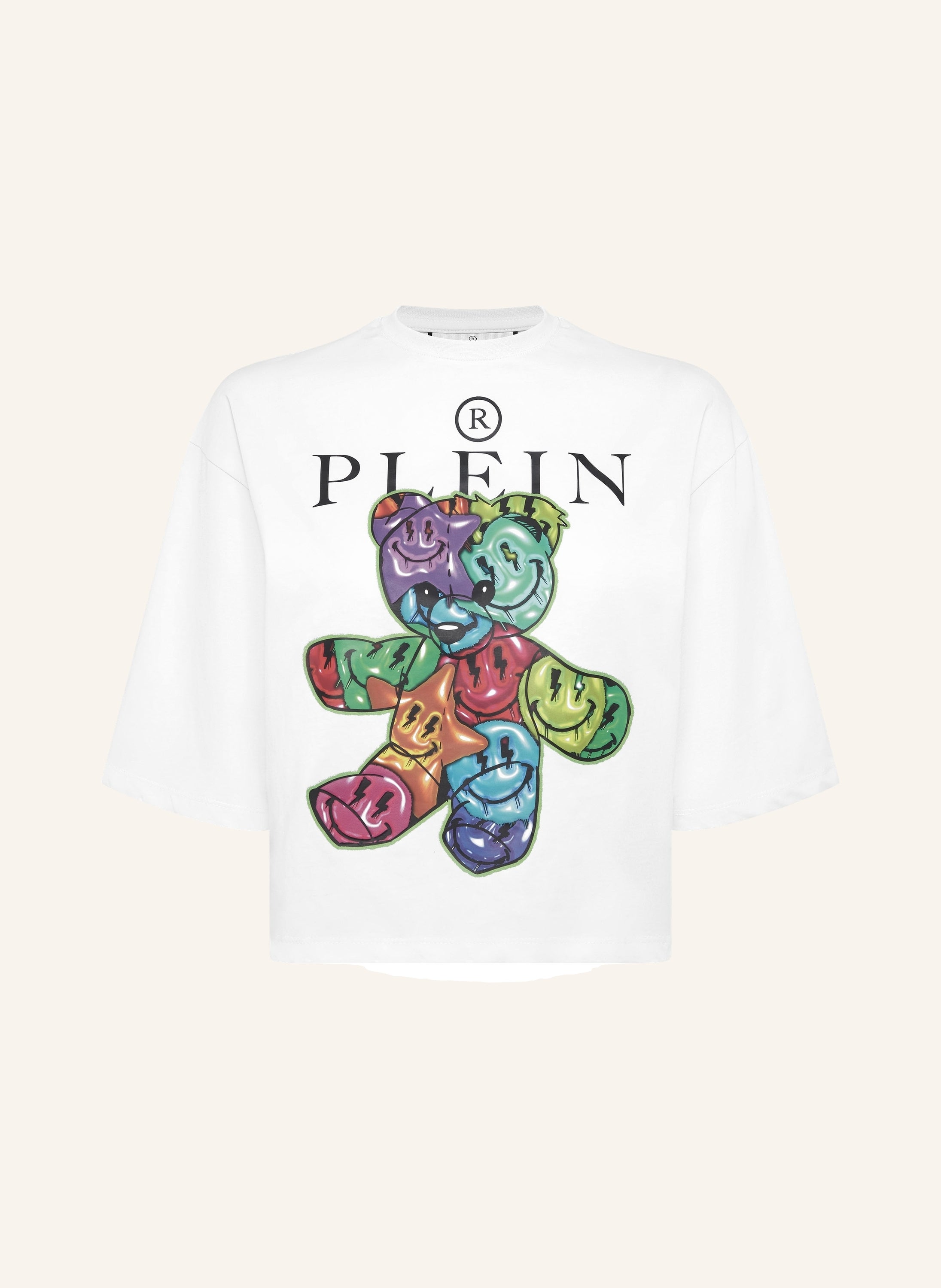 Cropped T-Shirt Round Neck Teddy