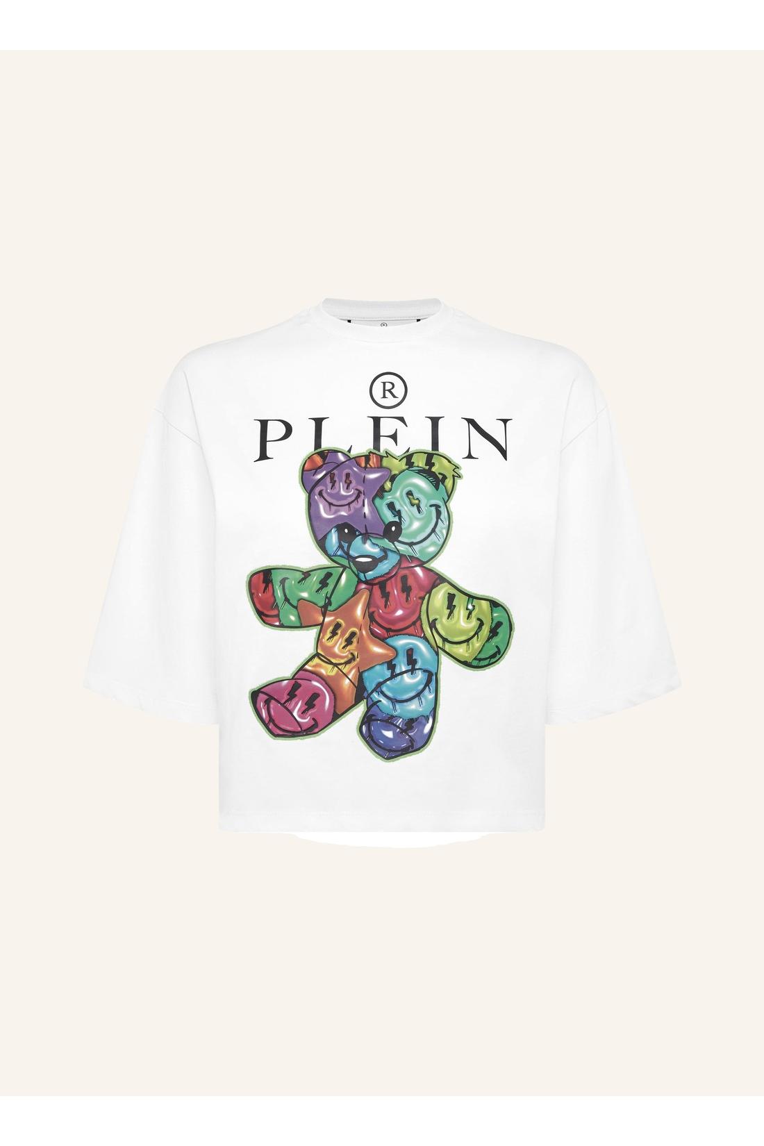 Cropped T-Shirt Round Neck Teddy