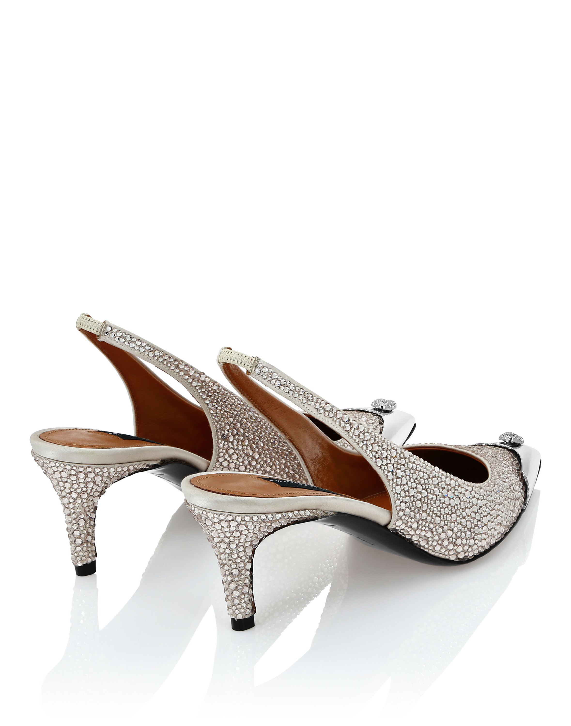 Satin Slingback Mix Strass