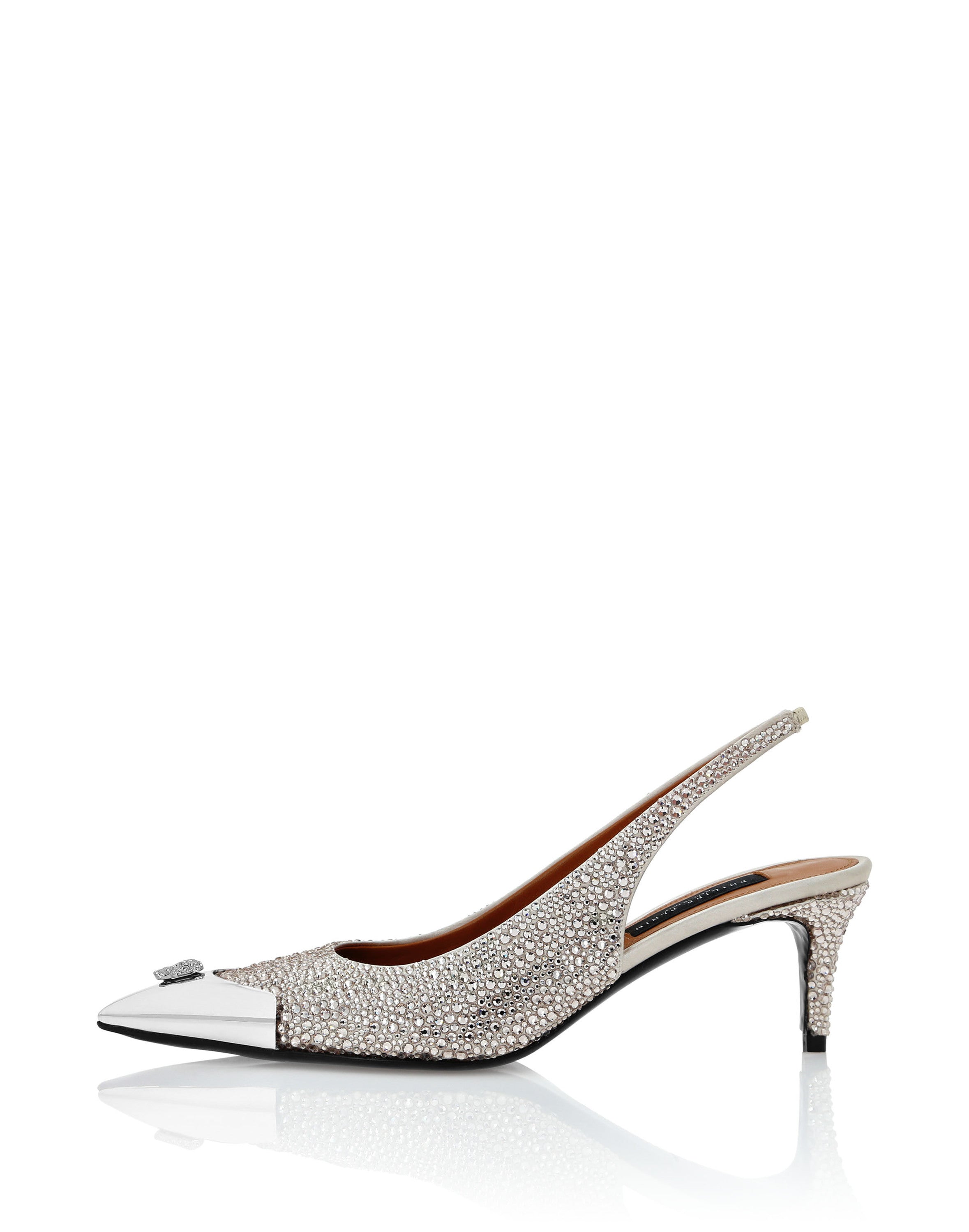 Satin Slingback Mix Strass