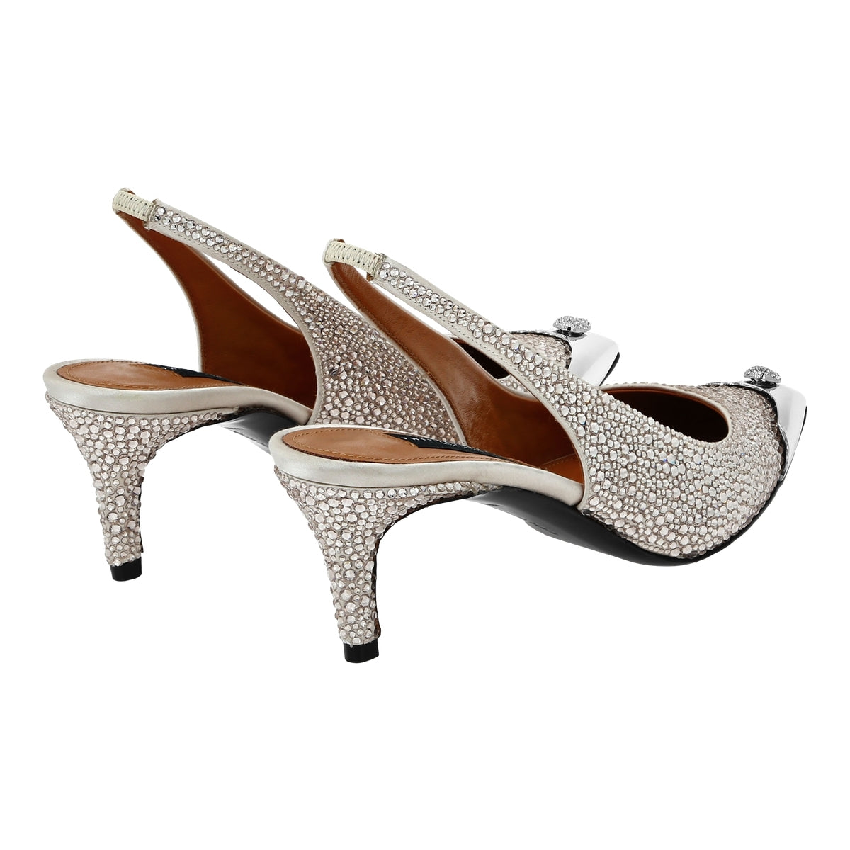 Satin Slingback Mix Strass